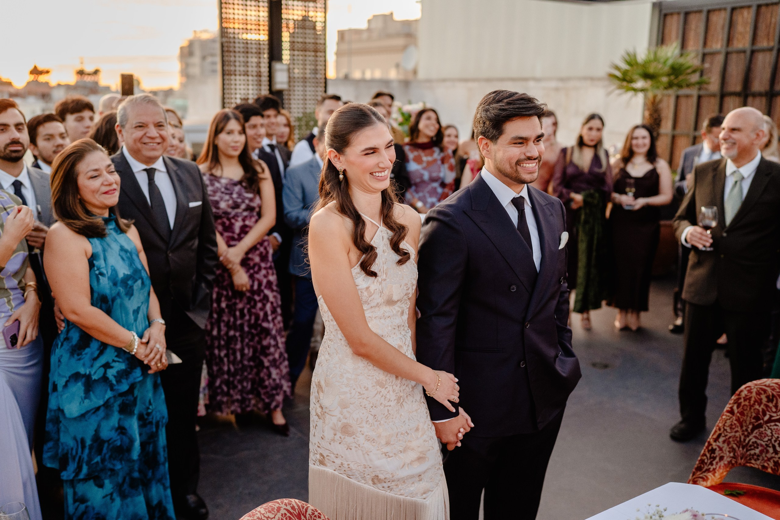 Madrid Wedding at Four Seasons & Rooftop Celebration