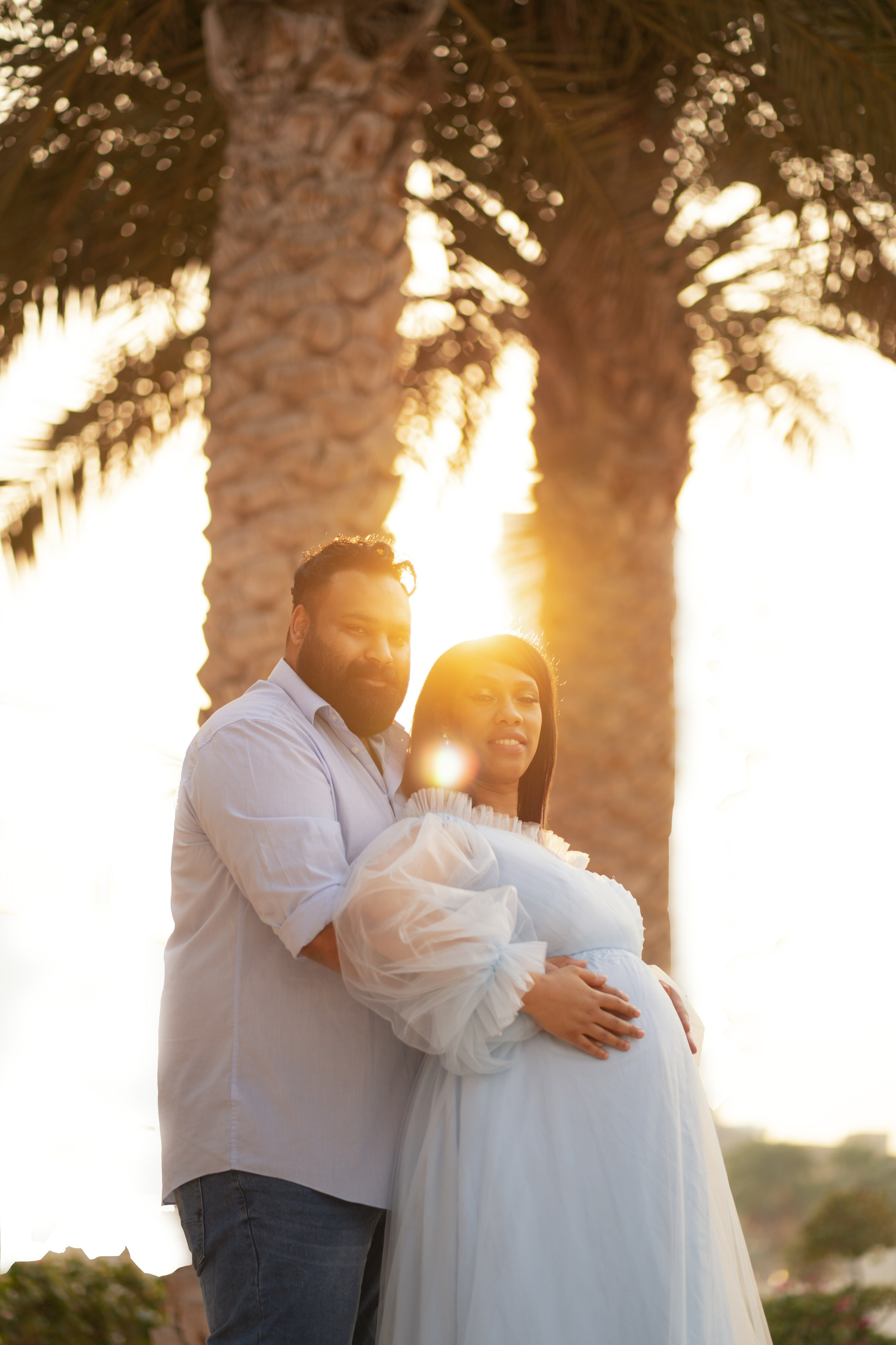 Individual maternity and family photography. Pregnant girl. Photo shooting in the UAE
