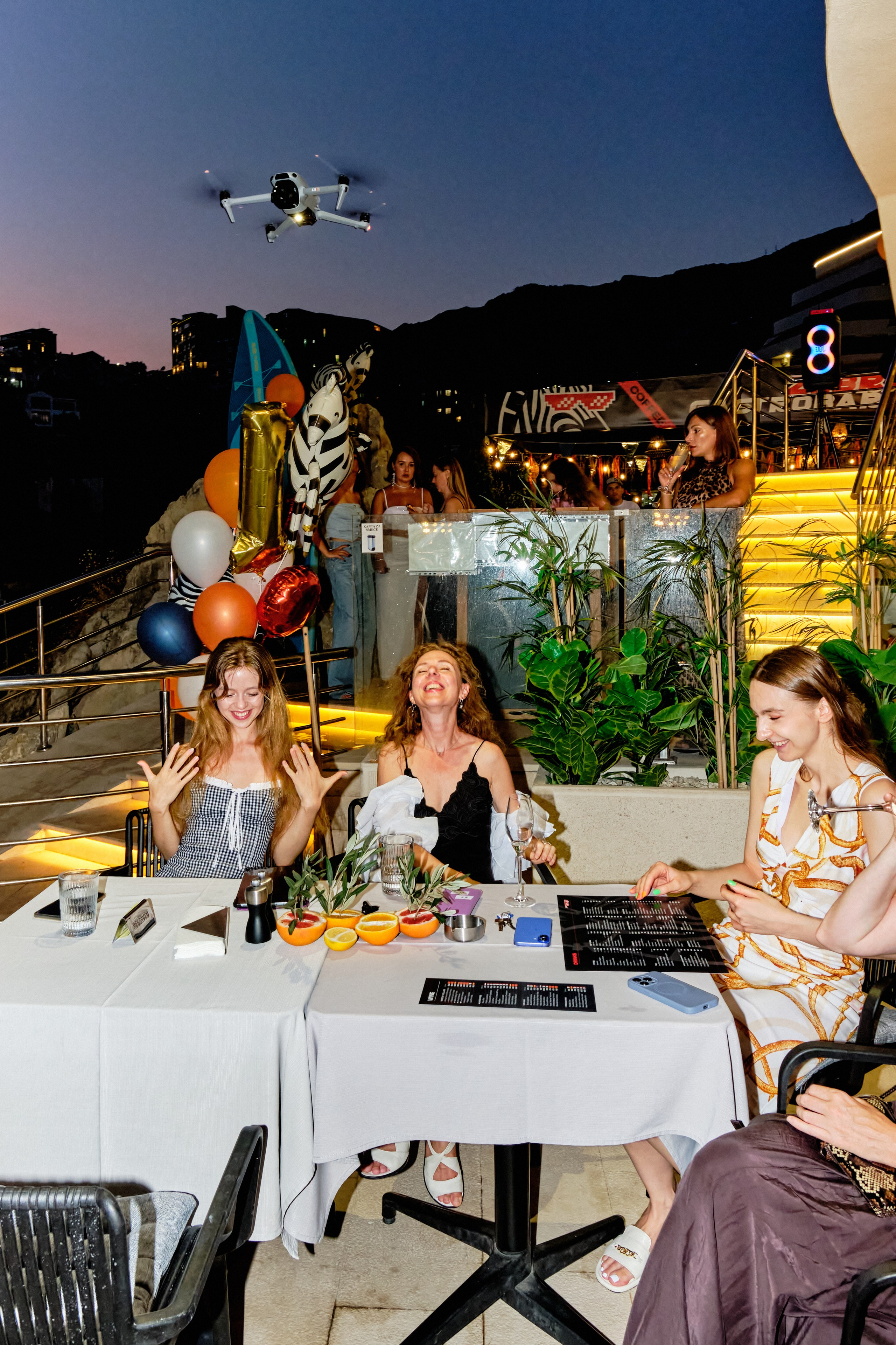 Photo report from the Zebra Restaurant’s birthday celebration. Becici, Montenegro. Photographer, photo artist Alena Novgorodtseva
