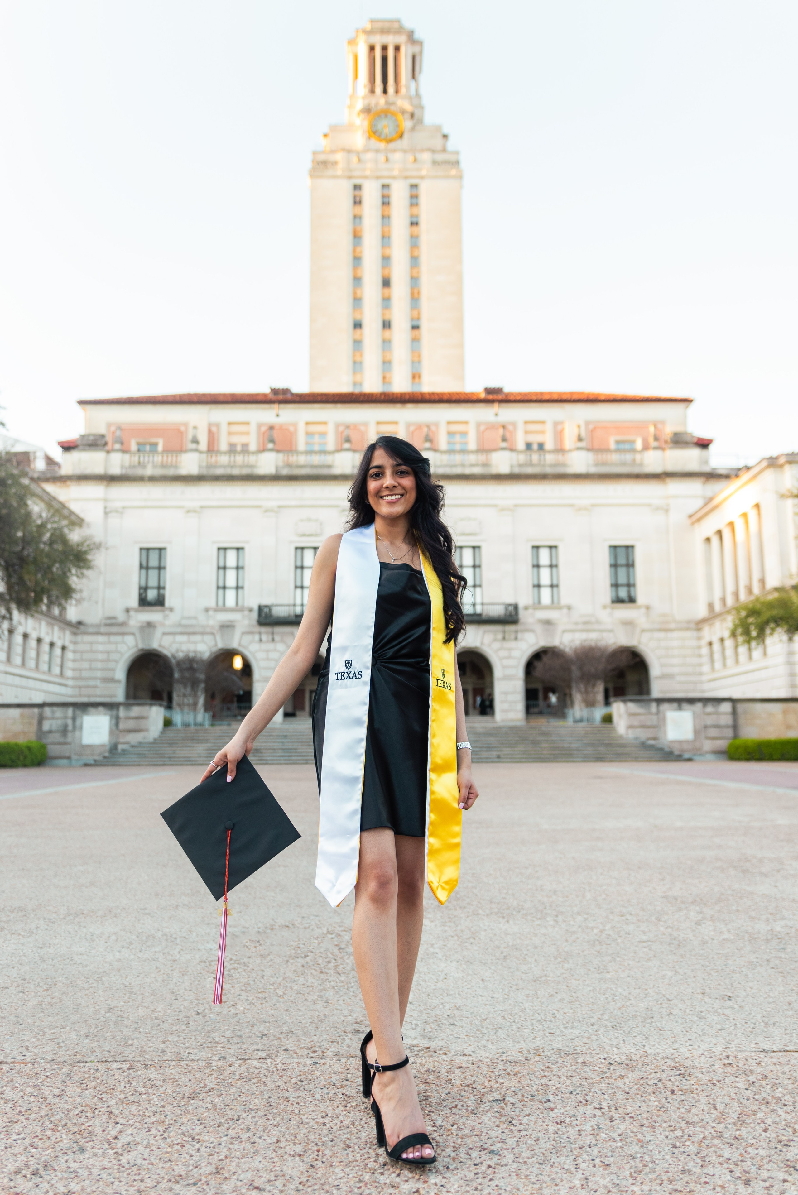 Payal’s graduation photoshoot at the University of Texas Austin