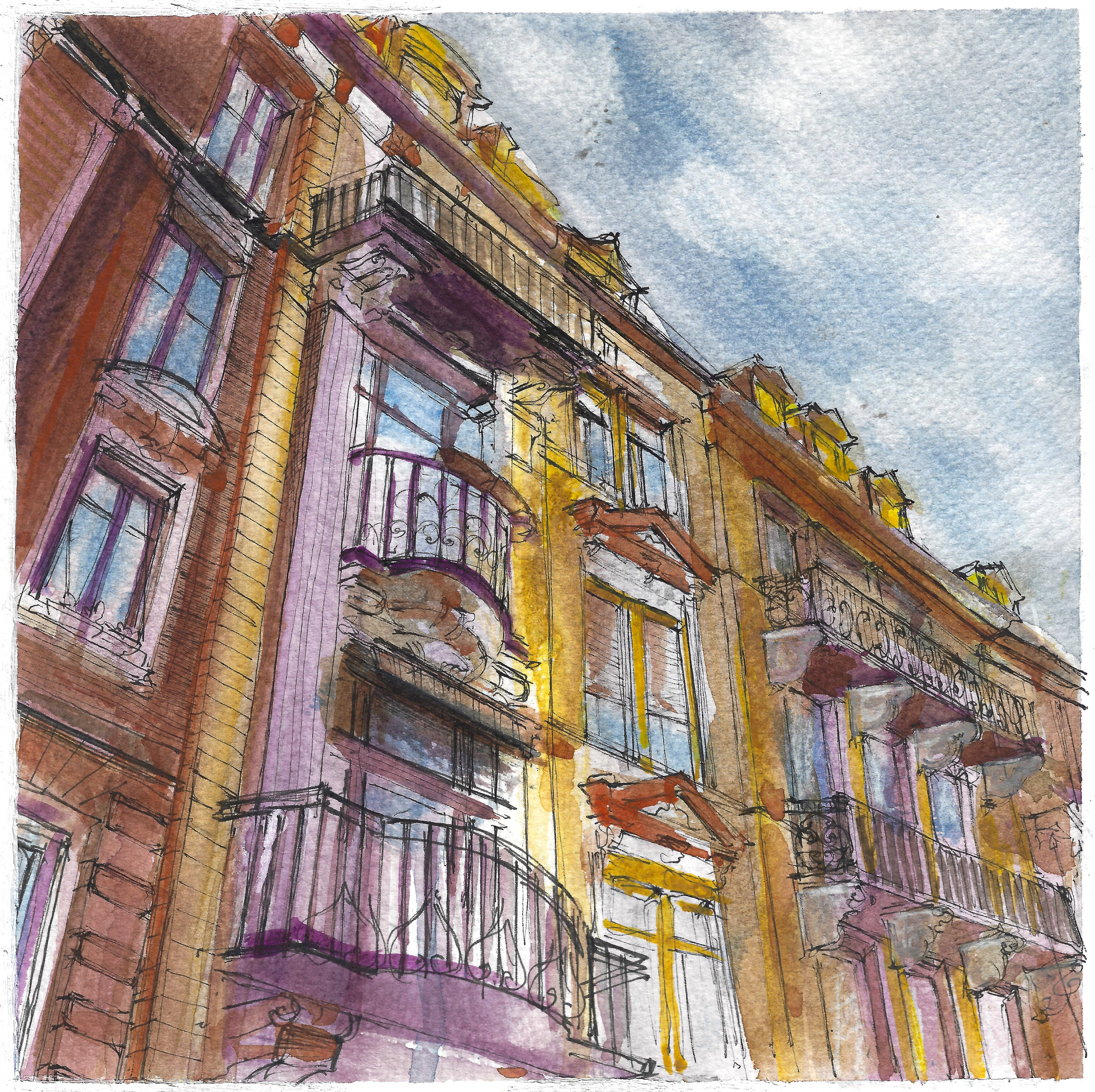 Urban views. Angelina Sorokopud. Artist in Strasbourg