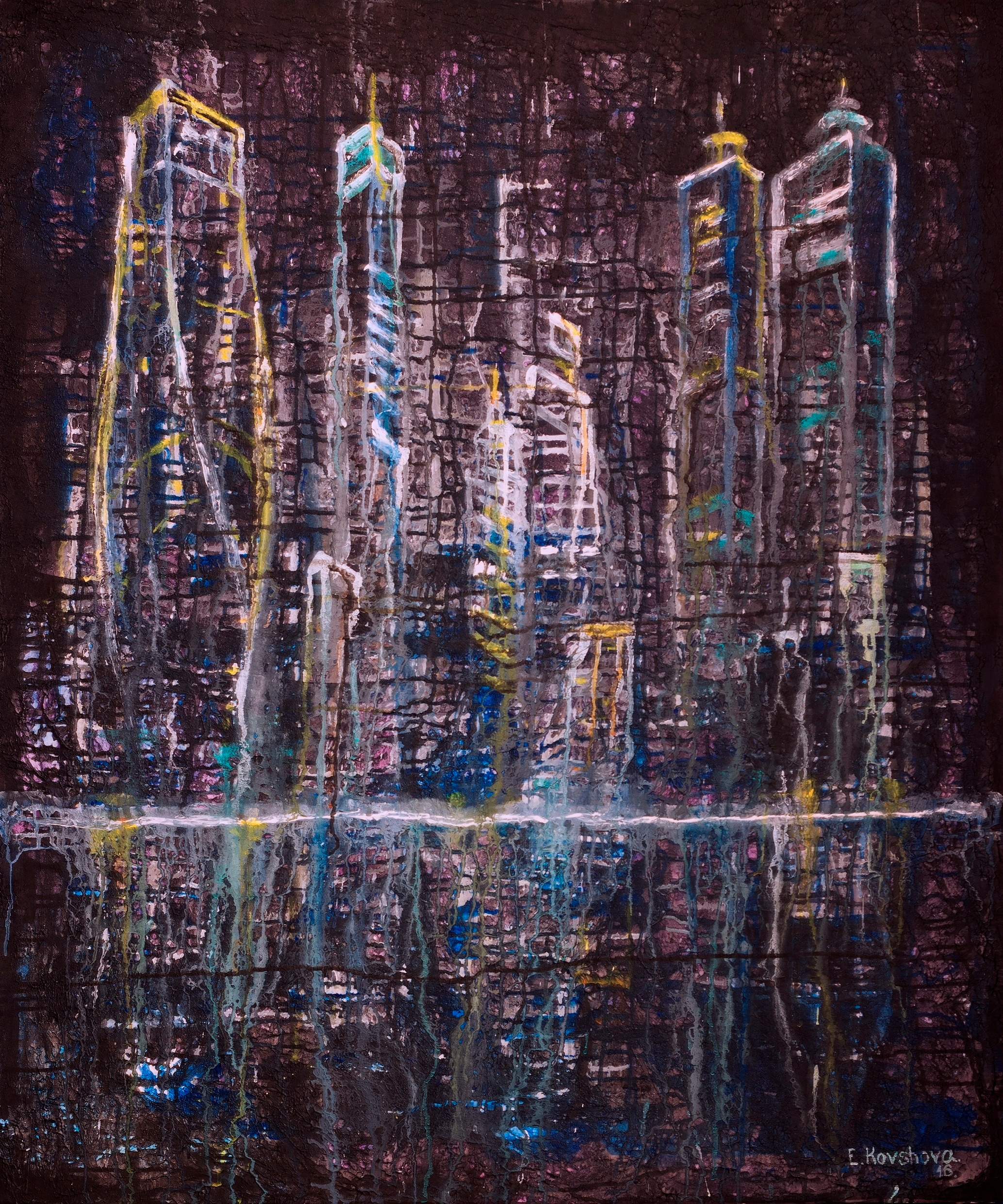 "Dream about the rain." Dubai, UAE.  Canvas, Acryl. 120-100 cm, 2016