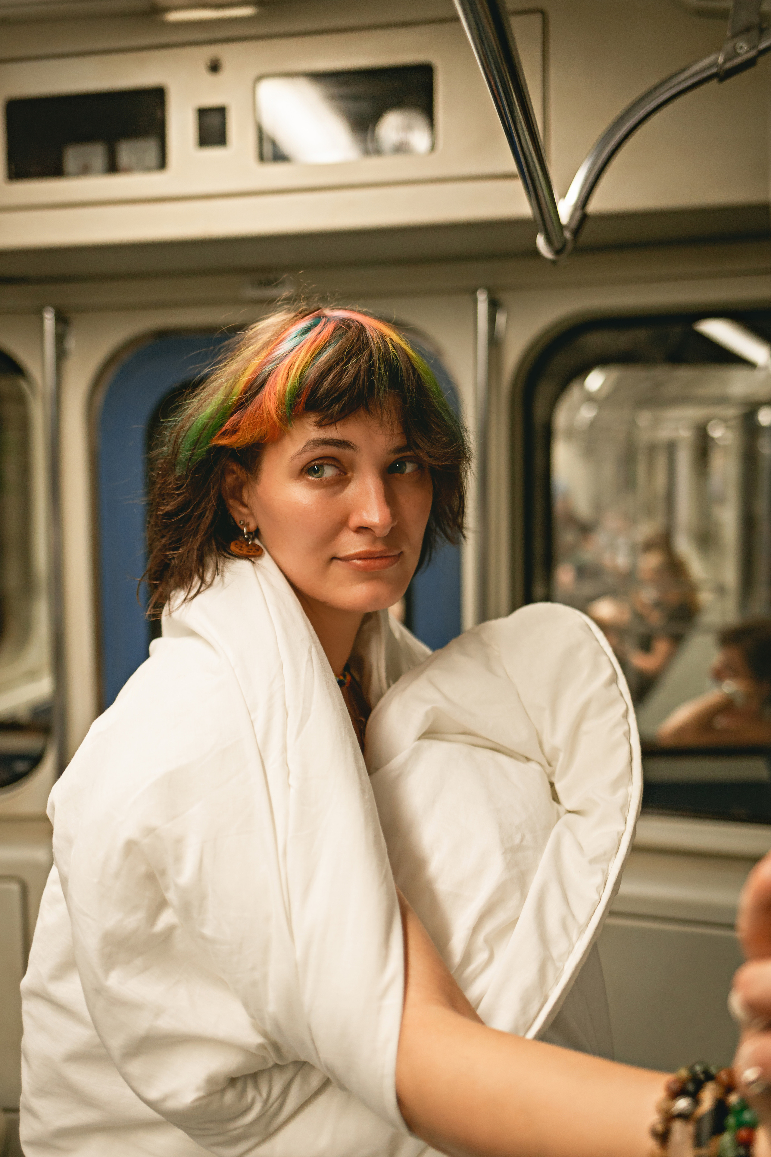 Asya | Blanket in the metro. Sasha Amelie — Lifestyle Photographer NYC
