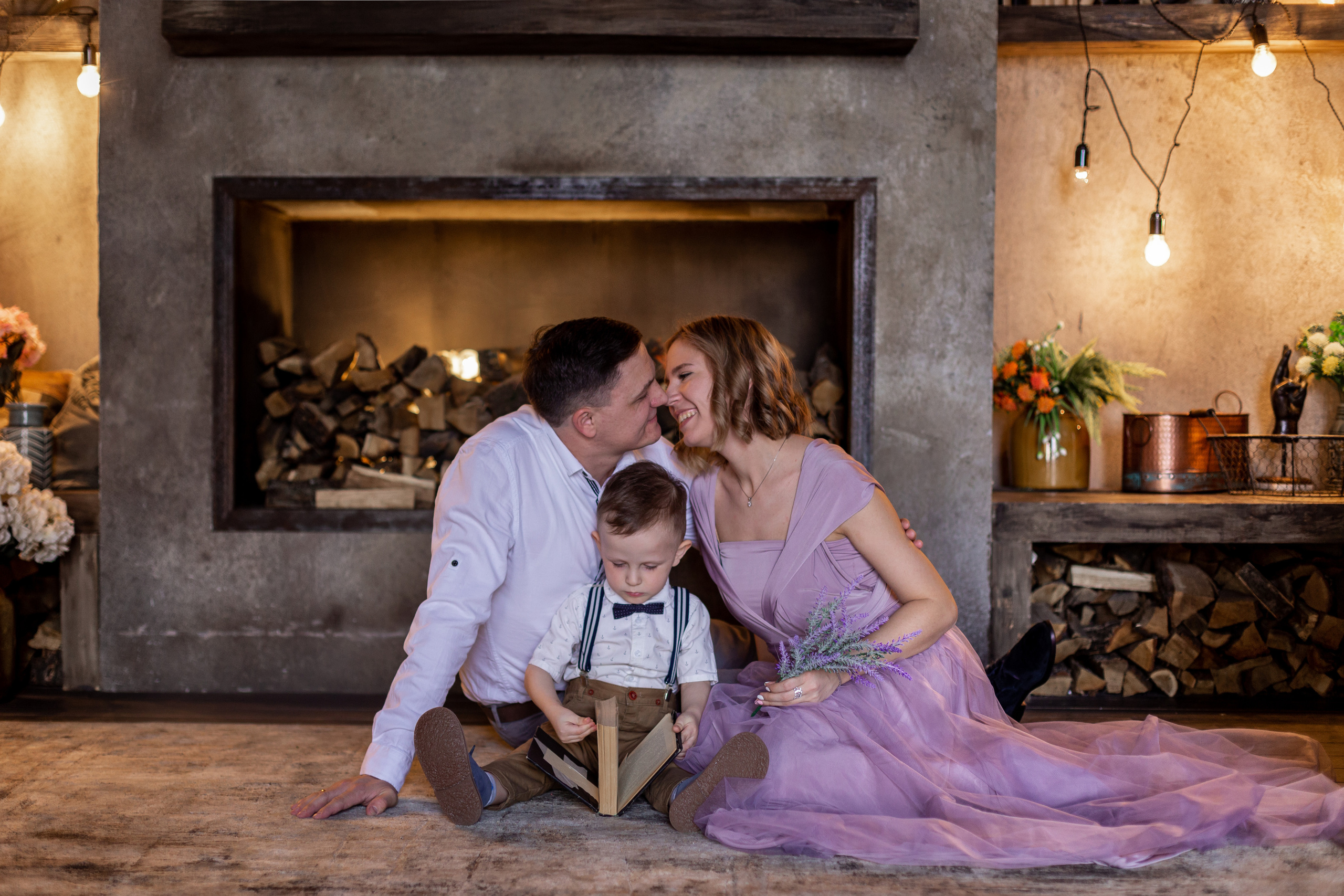Andrew, Sveta & Andrew Junior | Family Portrait in The Studio. Sasha Amelie — Lifestyle Photographer NYC