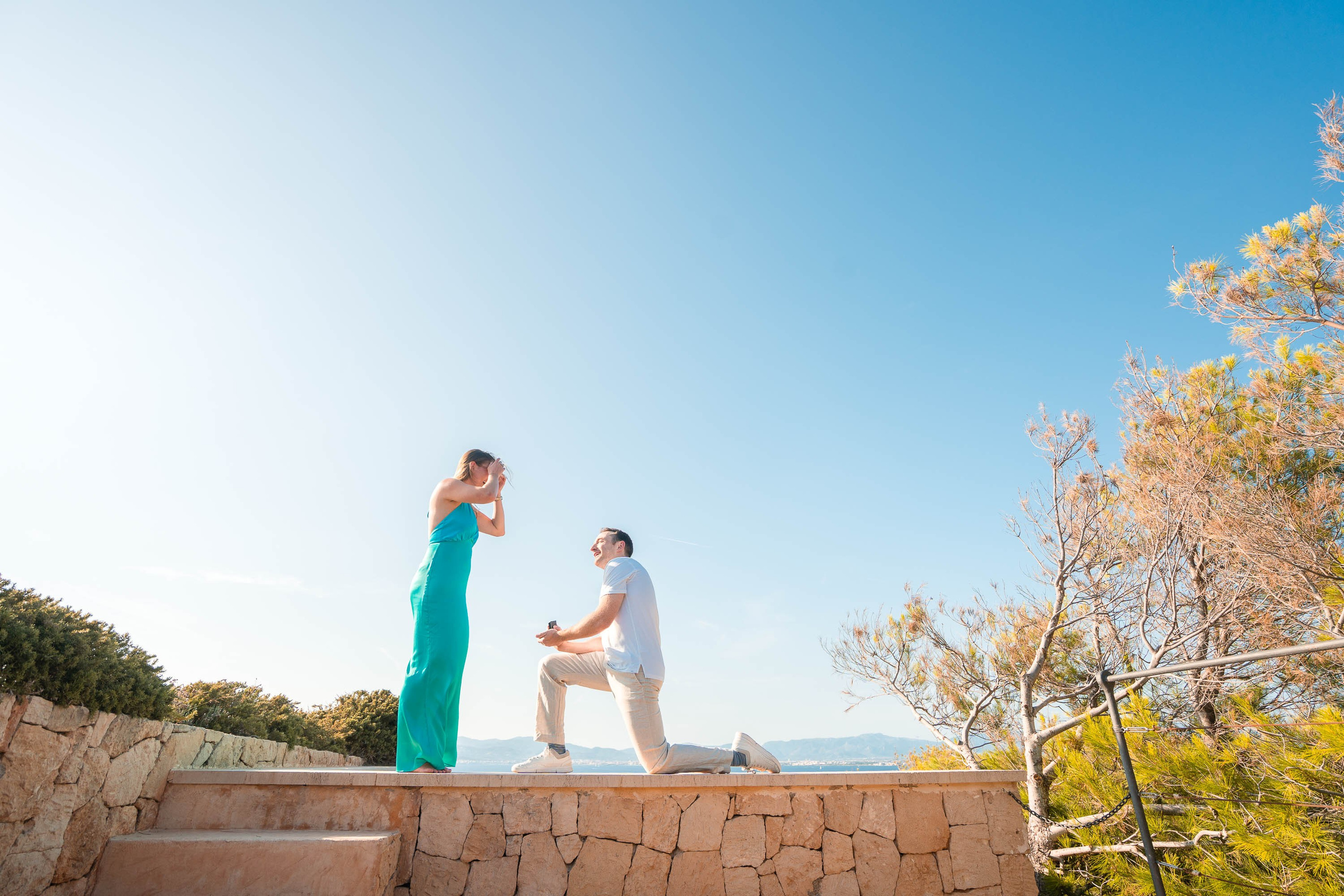 A Wedding Proposal in Mallorca in Cap Rocat. Mallorca Wedding, Corporate & Social Photographer