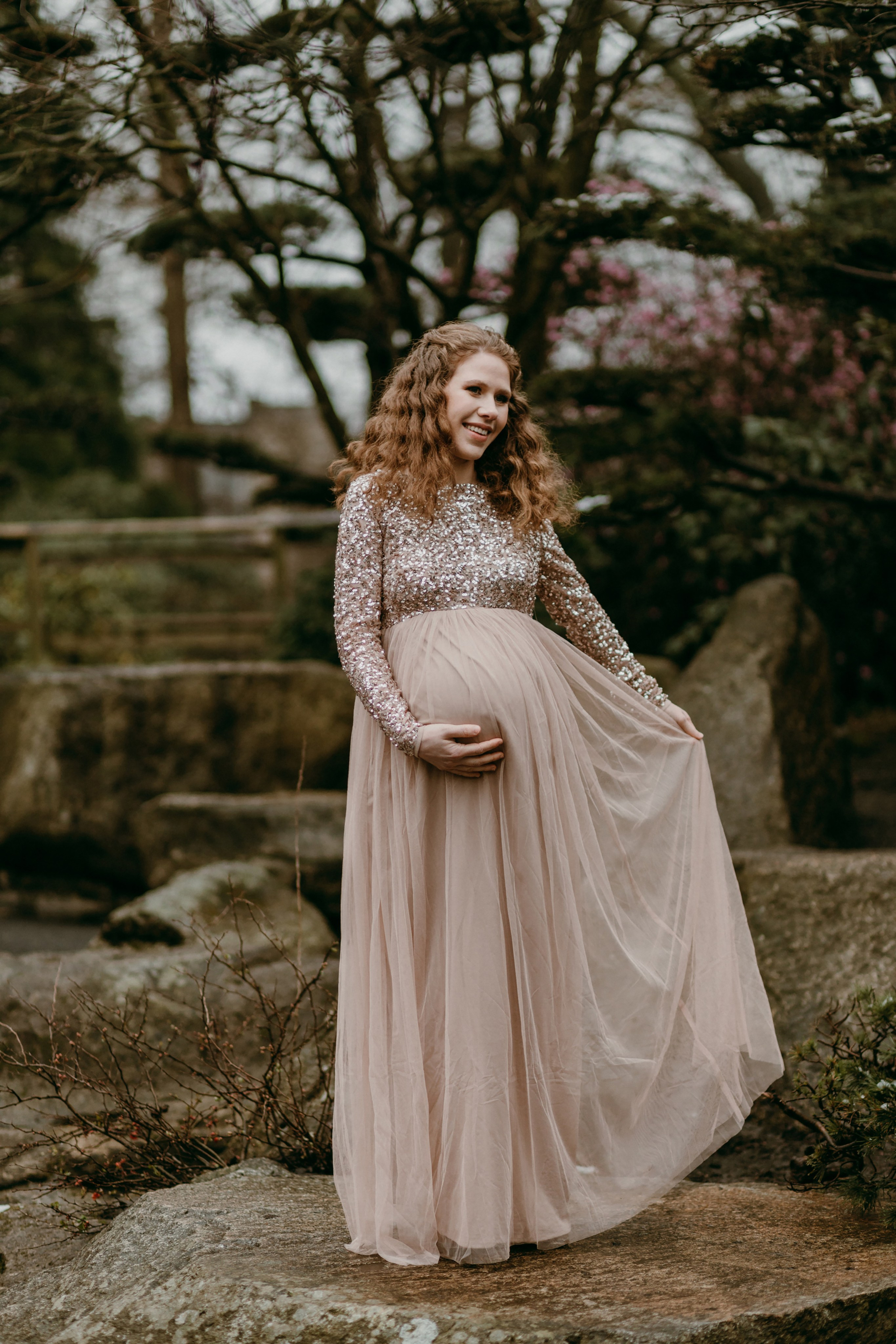 Babybauch-Fotoshooting in Planten un Blomen in Hamburg. Maria Chistyakovа — Fotografin in Karlsruhe, Baden-Baden und Umgebung