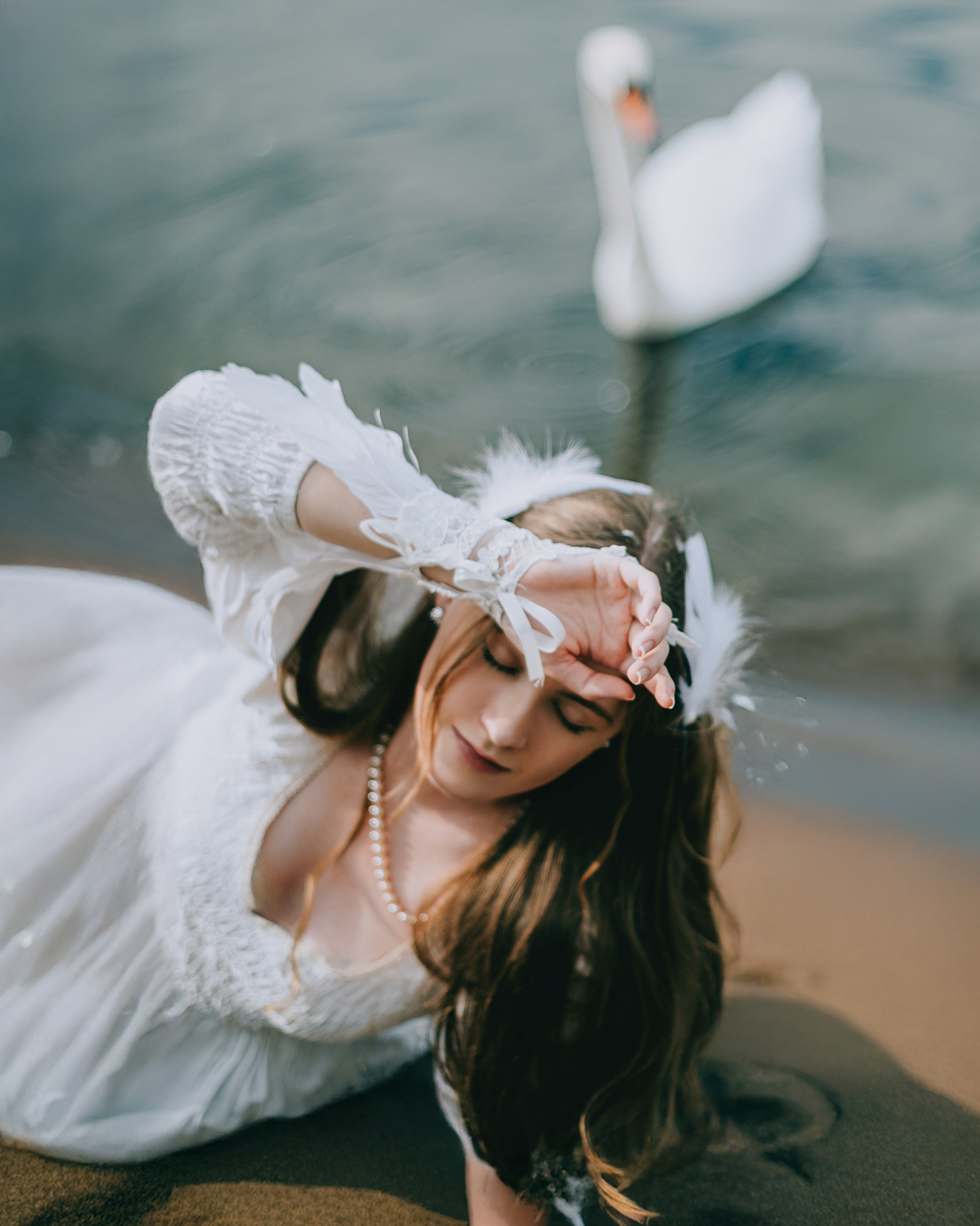 Swan Princess Portrait Photoshoot in London. Moth & Moss Photography