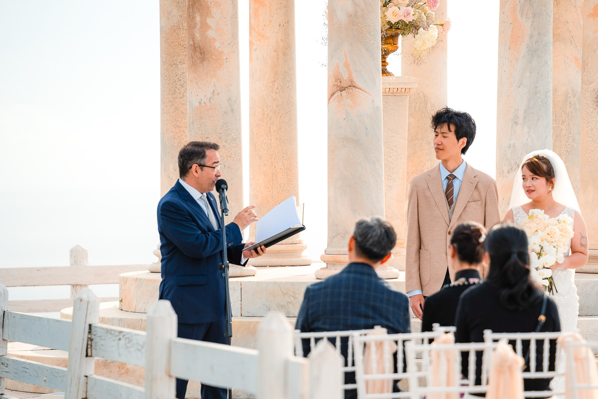 Chinese elopement ceremony bride and groom Son Marroig Mallorca