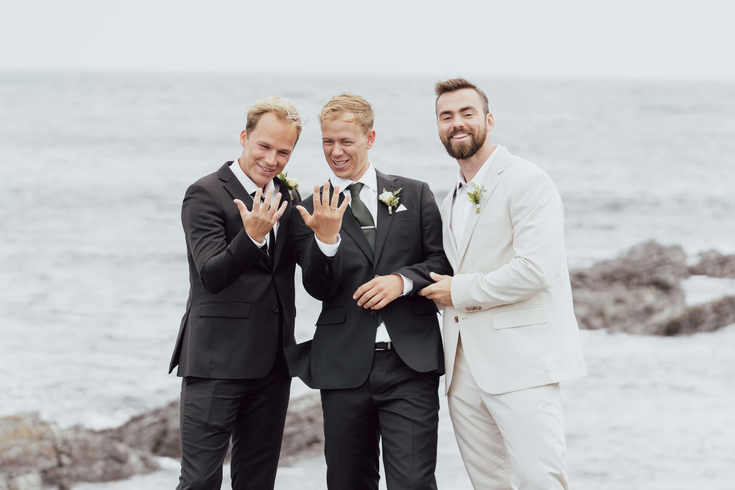 bryllupsfotograf Langesund, portrett med forlovere