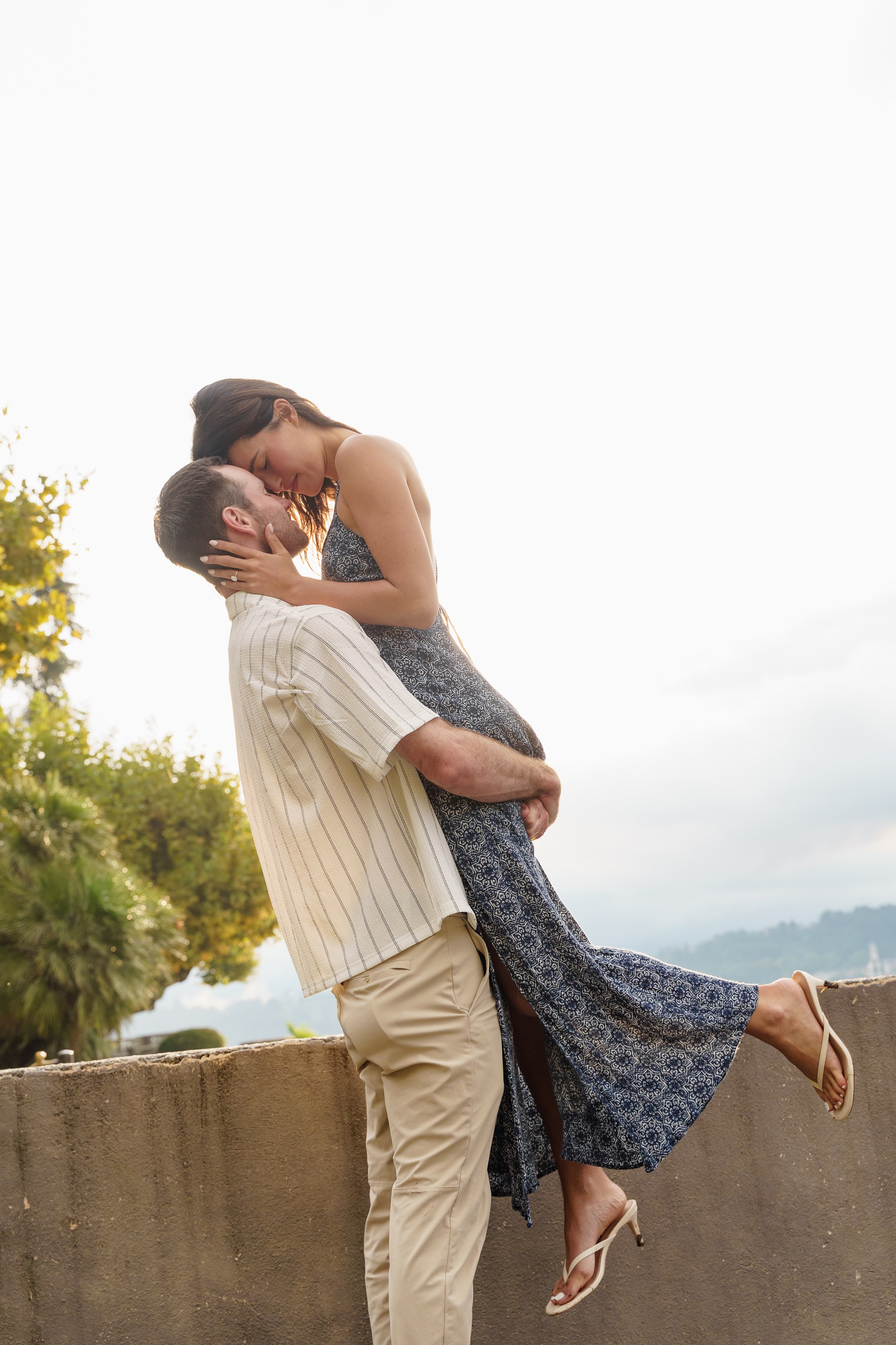 Sunrise Secret Proposal Lake Como. Proposal Photographer in Lake Como