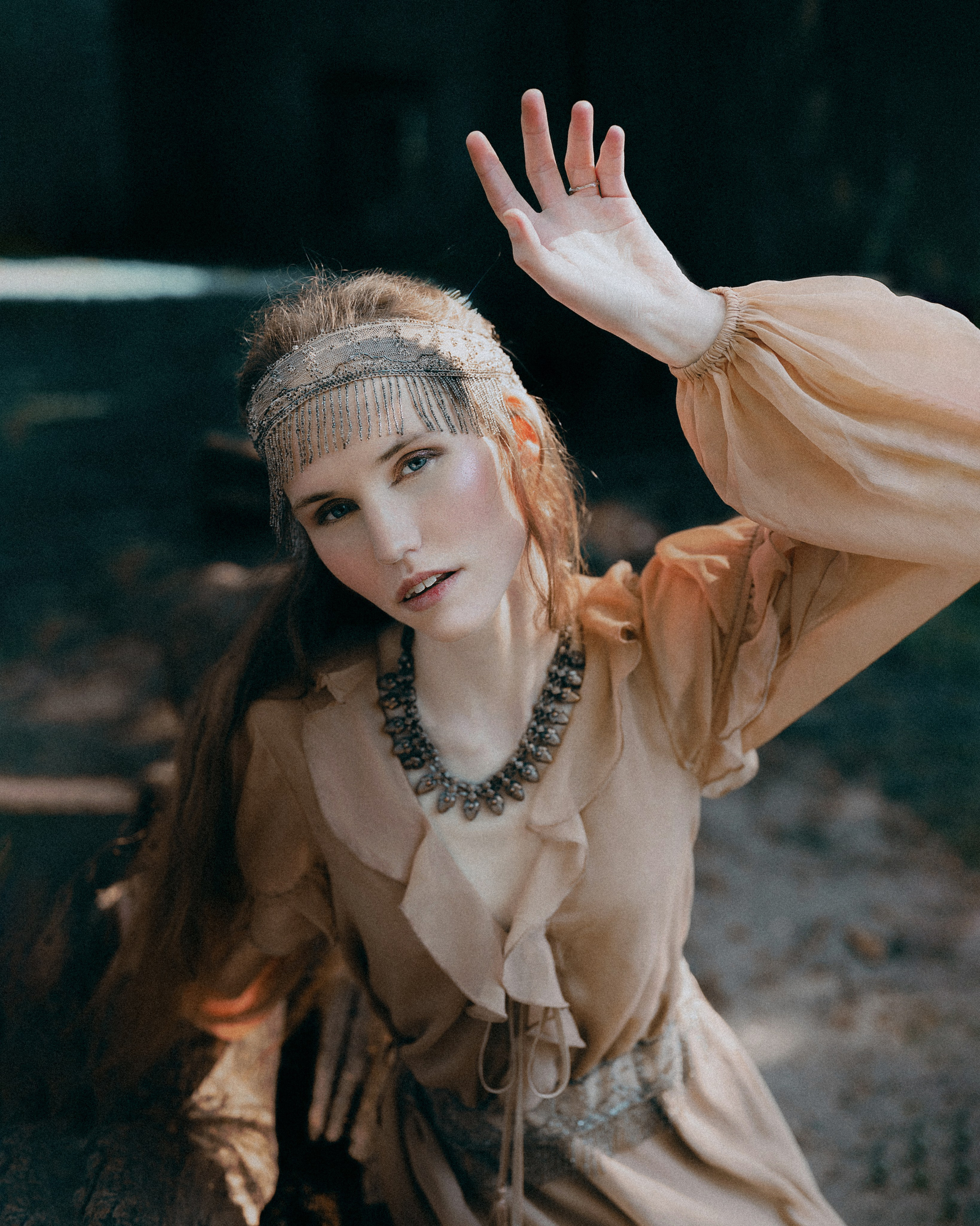 Fantasy Photoshoot in a Medieval Castle in ethereal light. Moth & Moss Photography