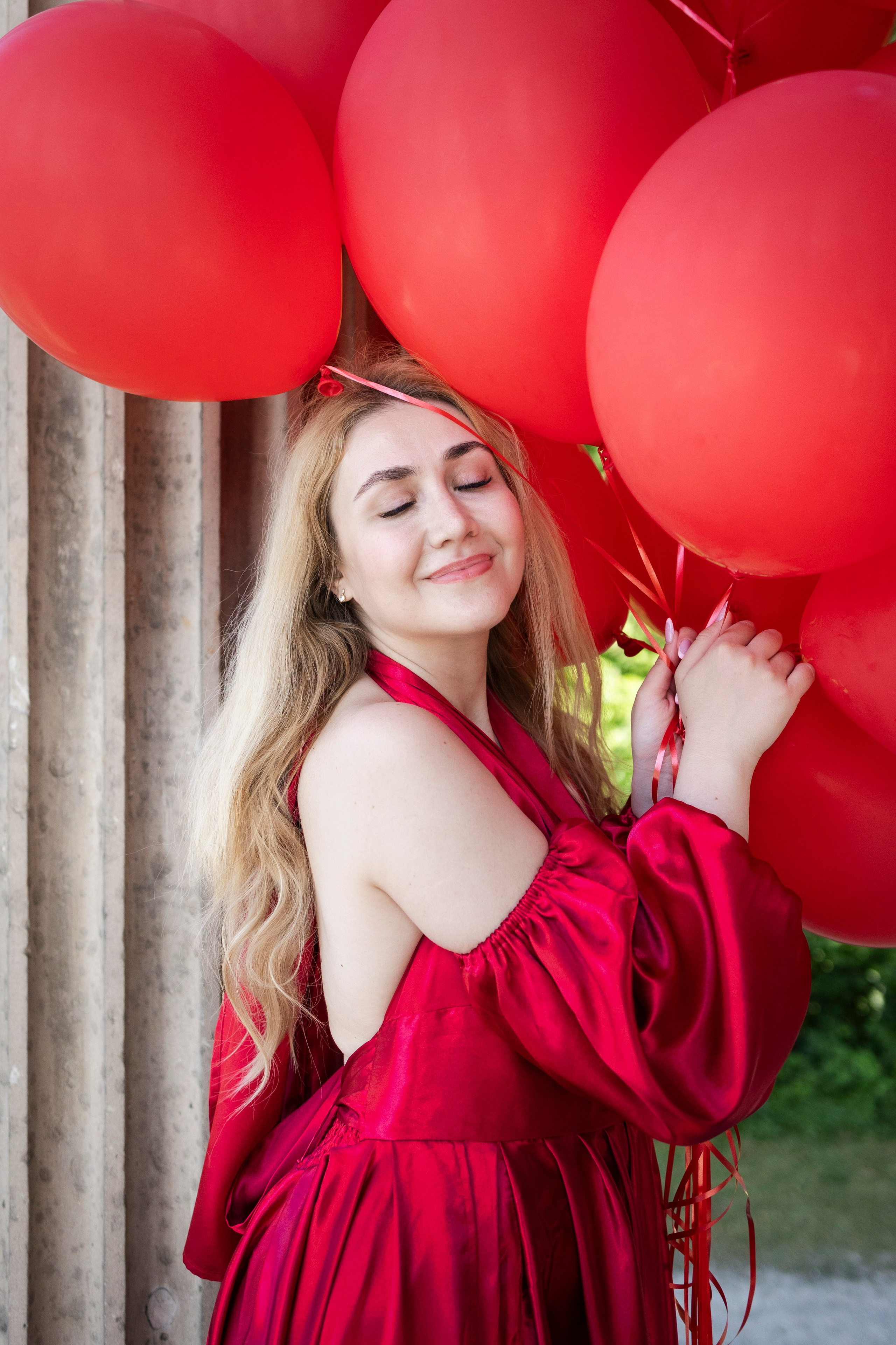 Shopoting with balloons. Photographer in Munich
