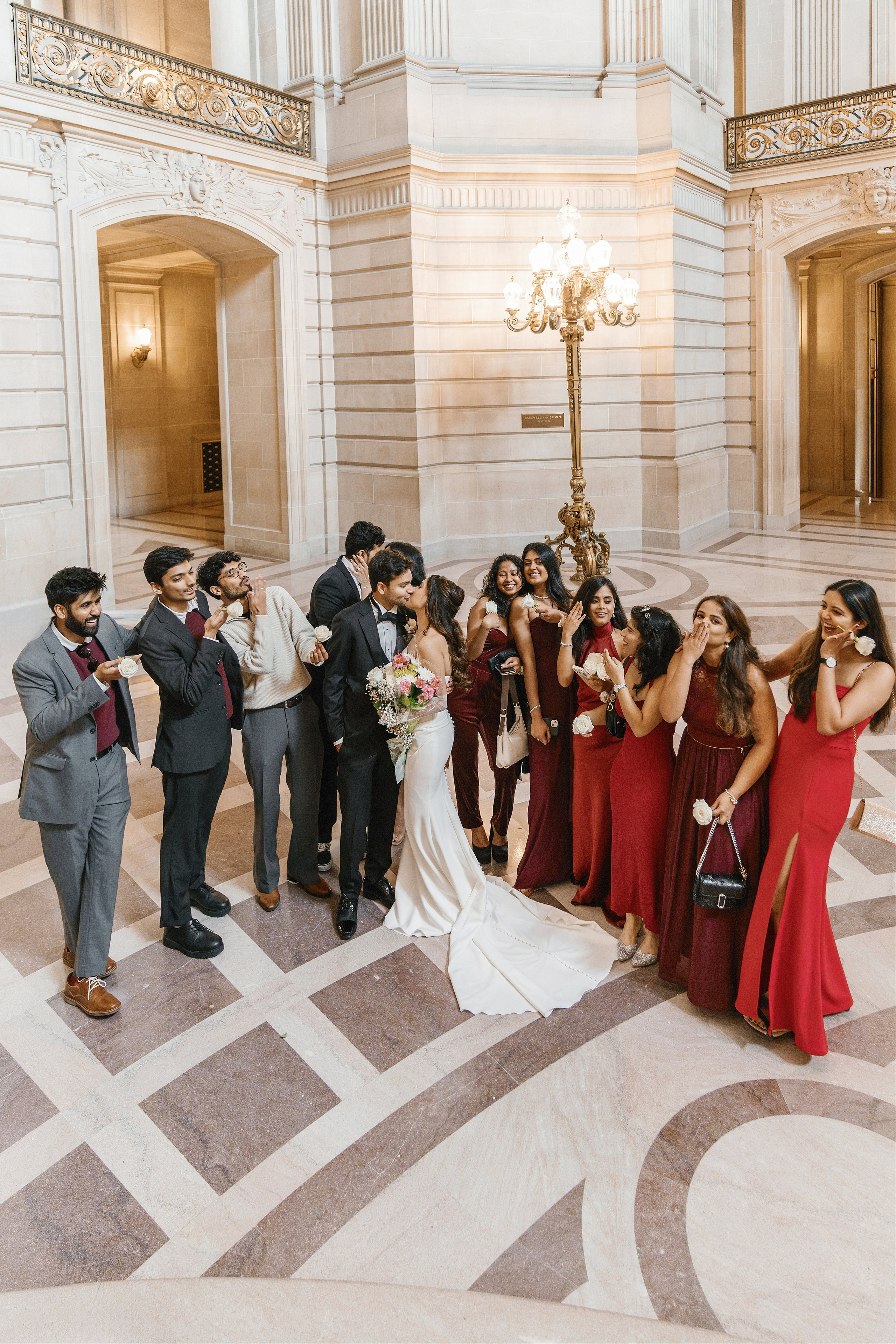 San Francisco City Hall Wedding. Wedding Photography & Videography Team in California, Los Angeles, San Francisco, San Diego and Travel