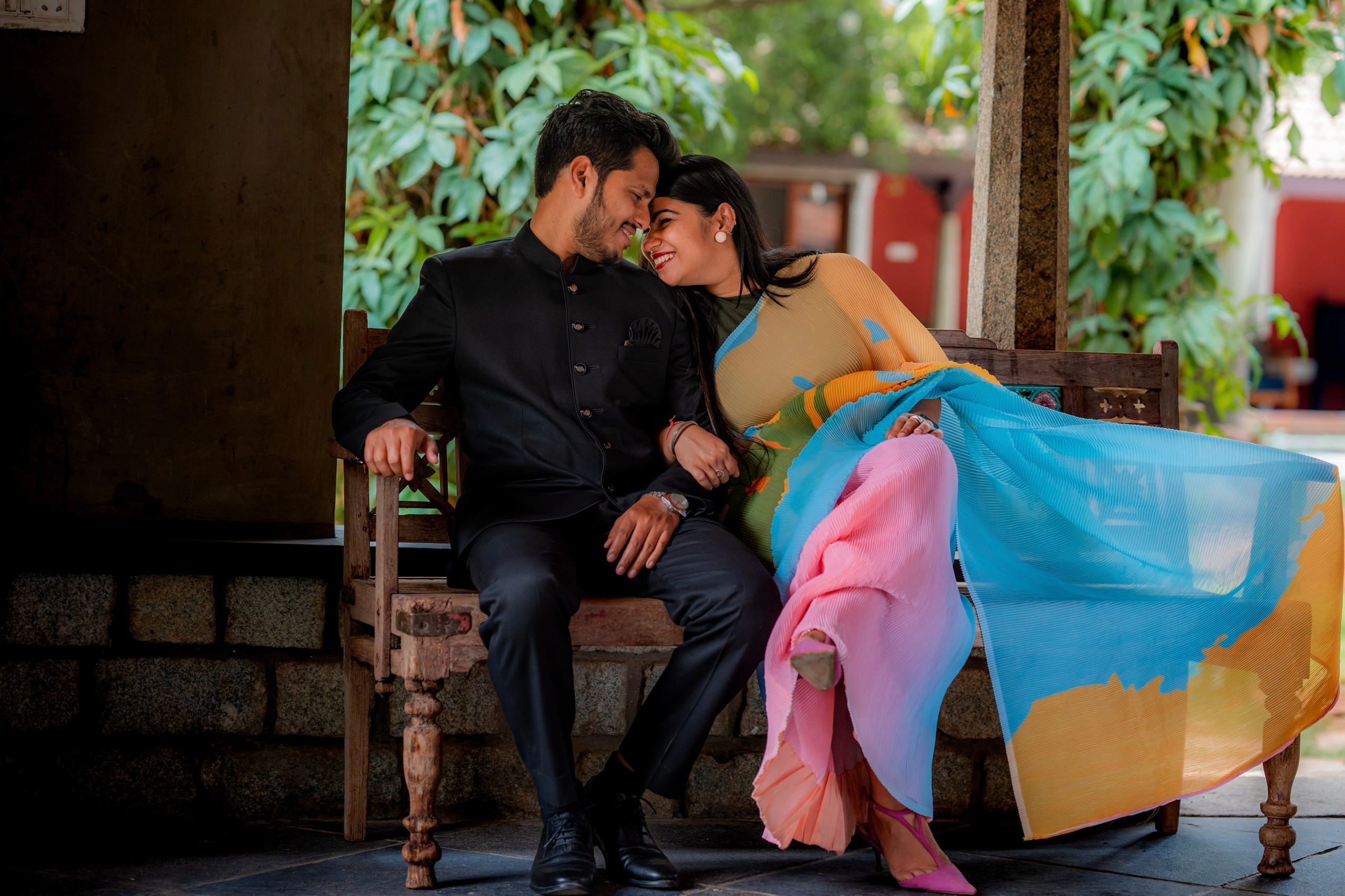 Prakriti & Ayush, Pre-Wedding Shoot at Shibravyi Courtyard, Bangalore | Truly Yours