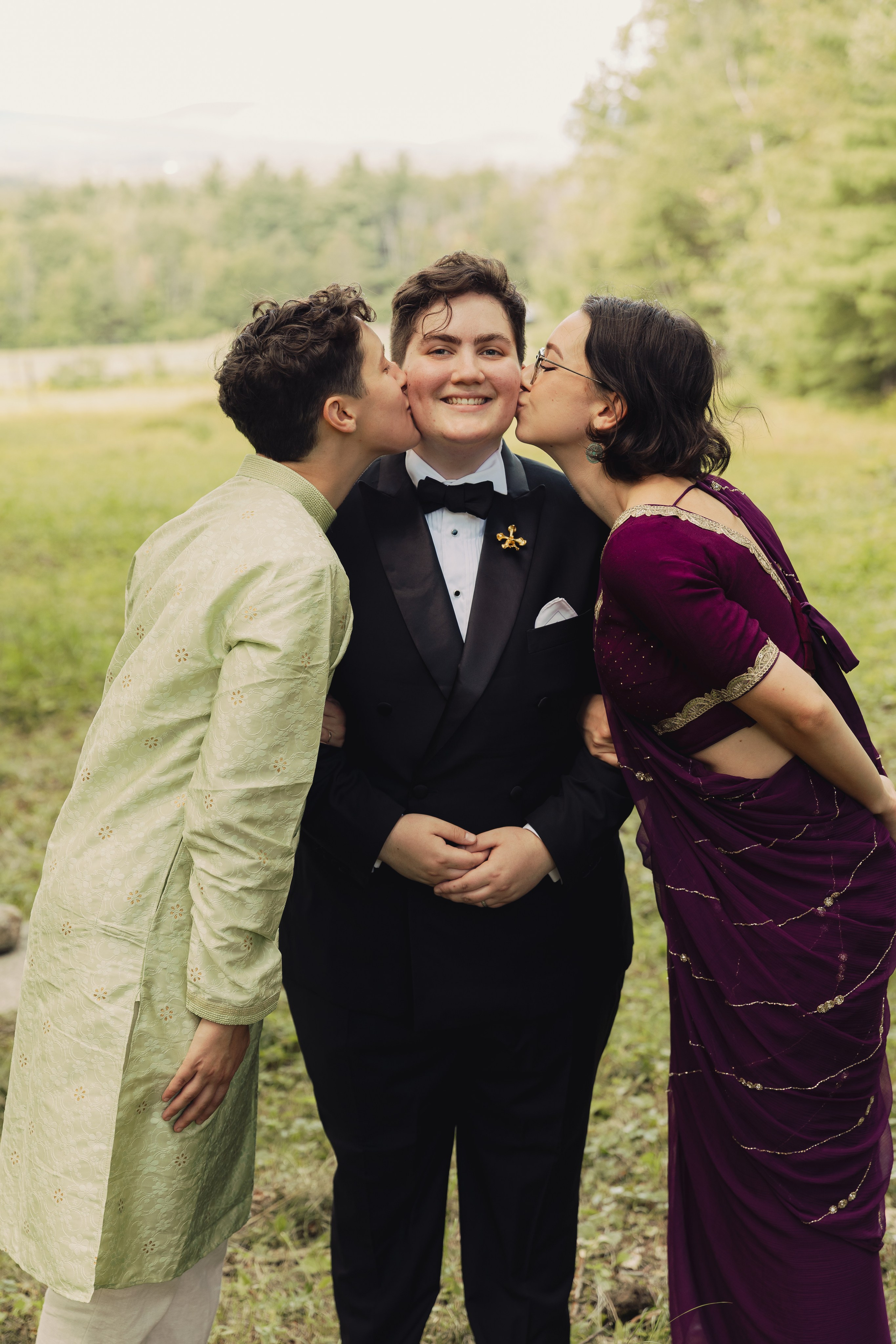 Two-Bride Multicultural Wedding in New Hampshire | Haldi & Nikah