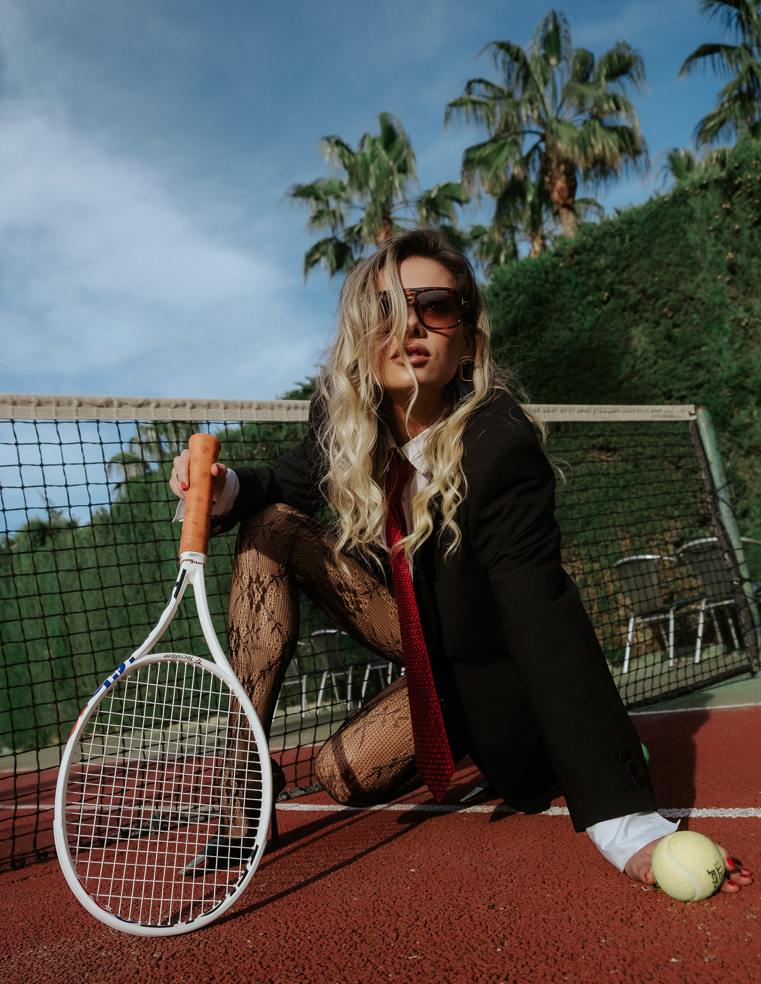 Фэшн-фотосессия на теннисном корте — Андрей Луковников, Аликанте / Торревьеха / Мурсия