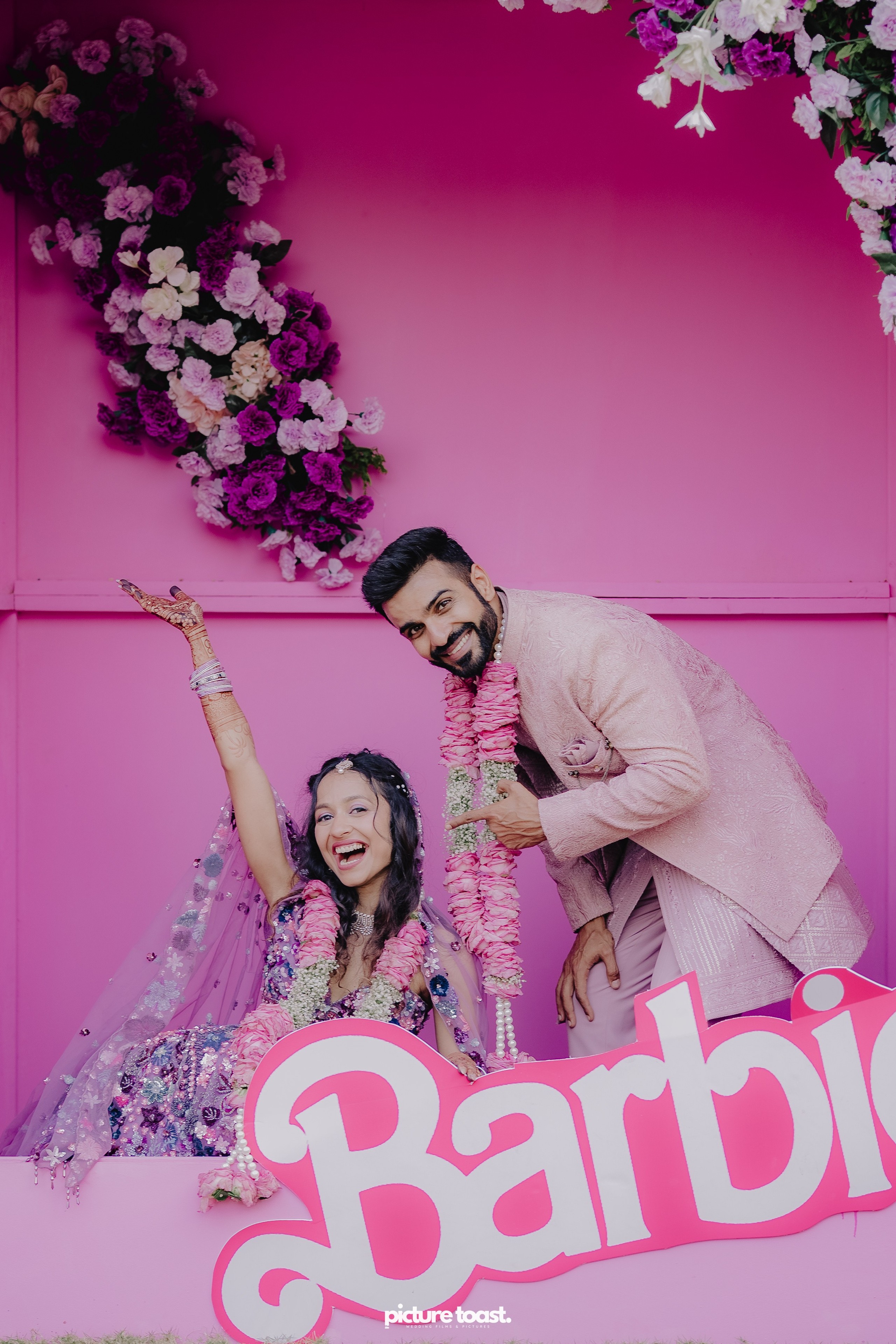 Varamala Ft. Barbie & Aneesh. Fine art Wedding Photographers in India & Canada