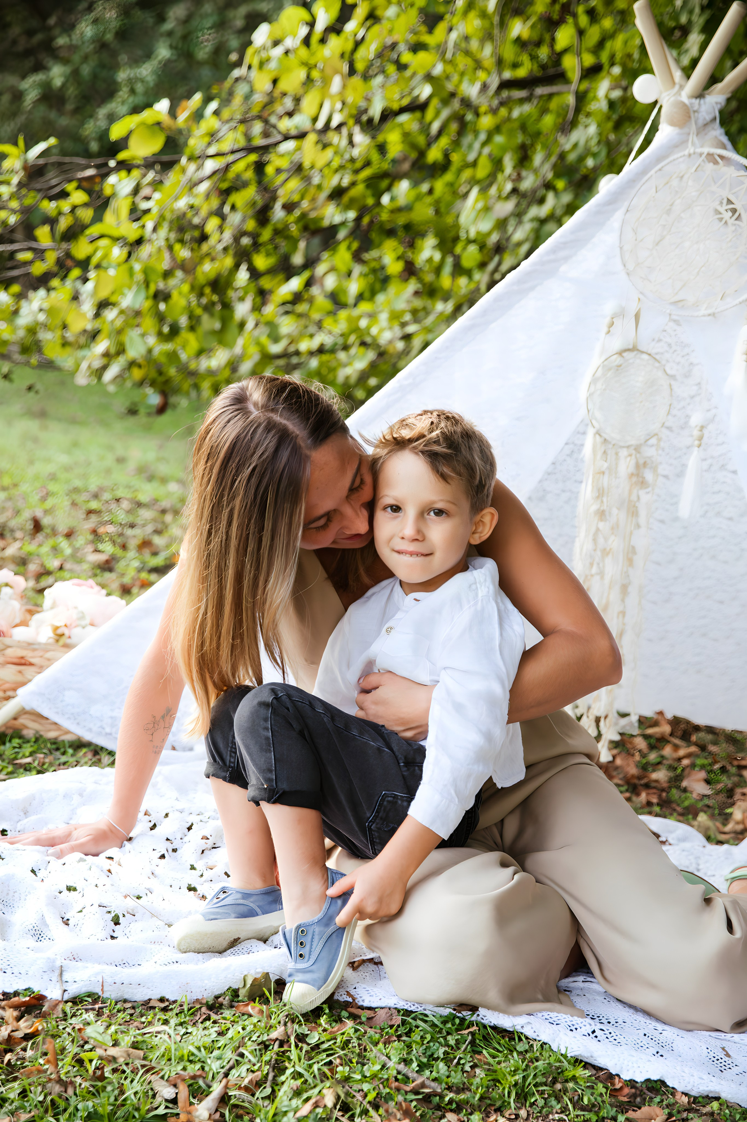 Maggie e la sua bellissima famiglia. Luci e Capricci Photography