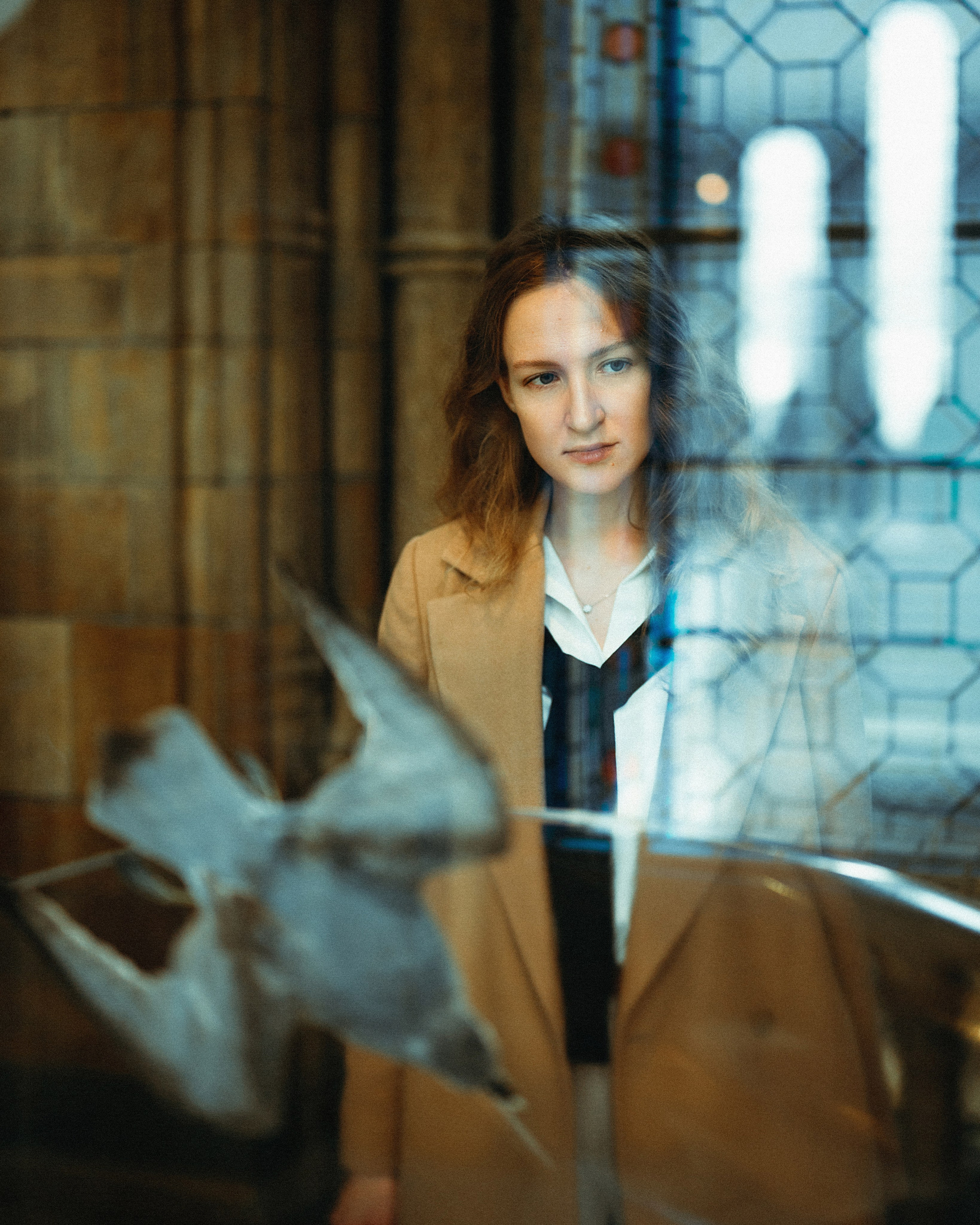 Natural History Museum photoshoot in Dark Academia style. Moth & Moss Photography