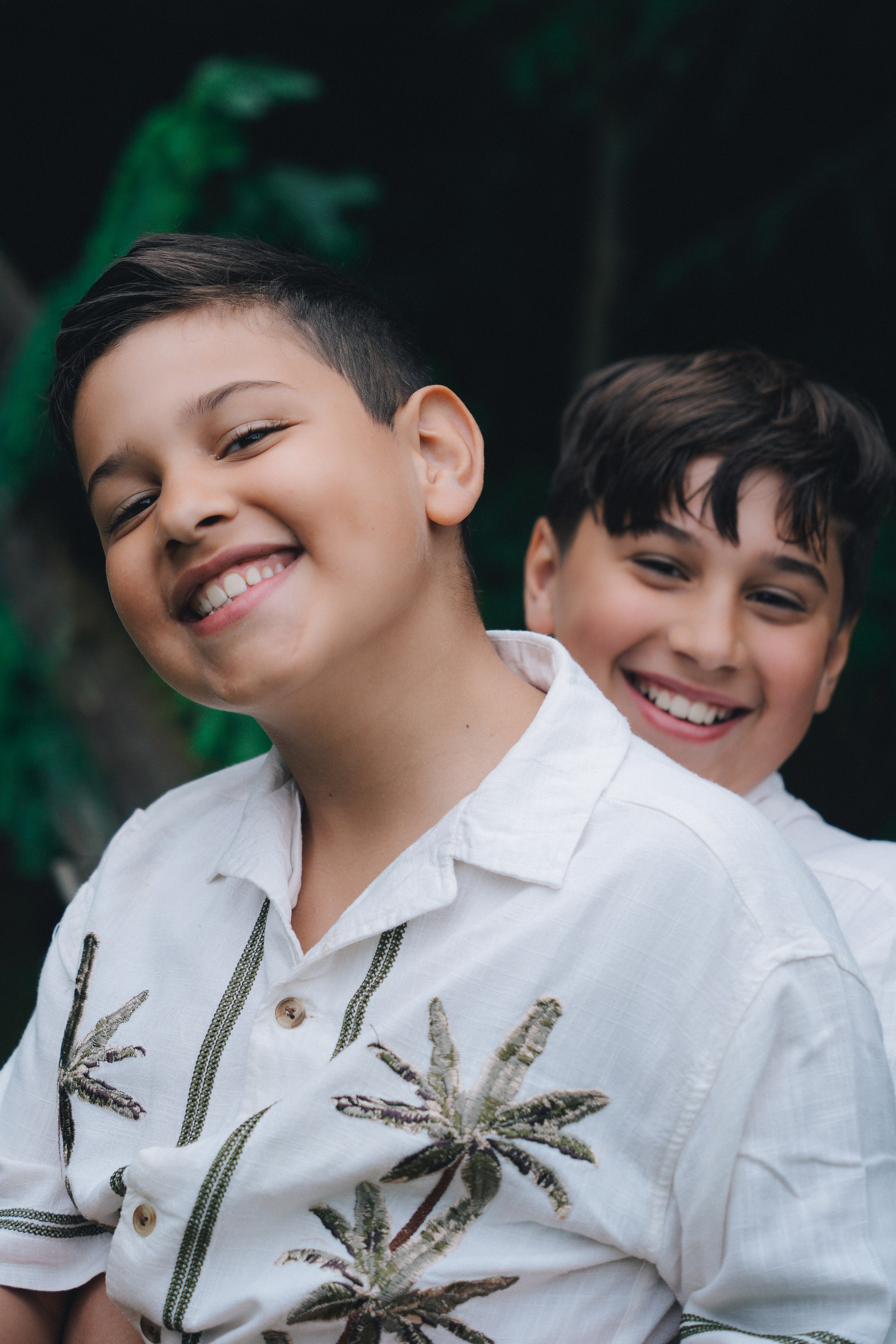 Siblings photographed during an at-home family photography session in Birmingham.