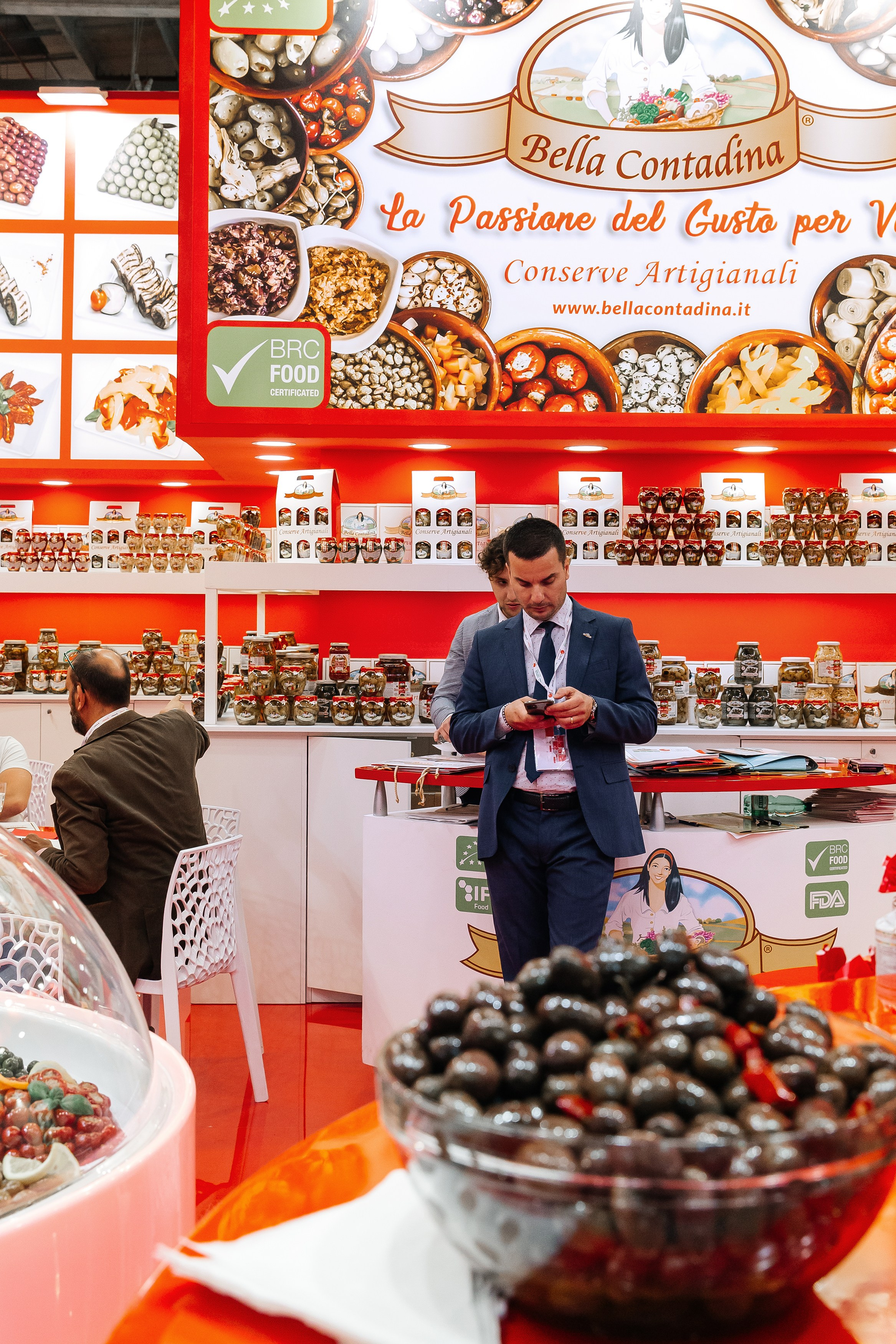 Stand dell'azienda BELLA CONTADINA  alla fiera Cibus 2024 a Parma