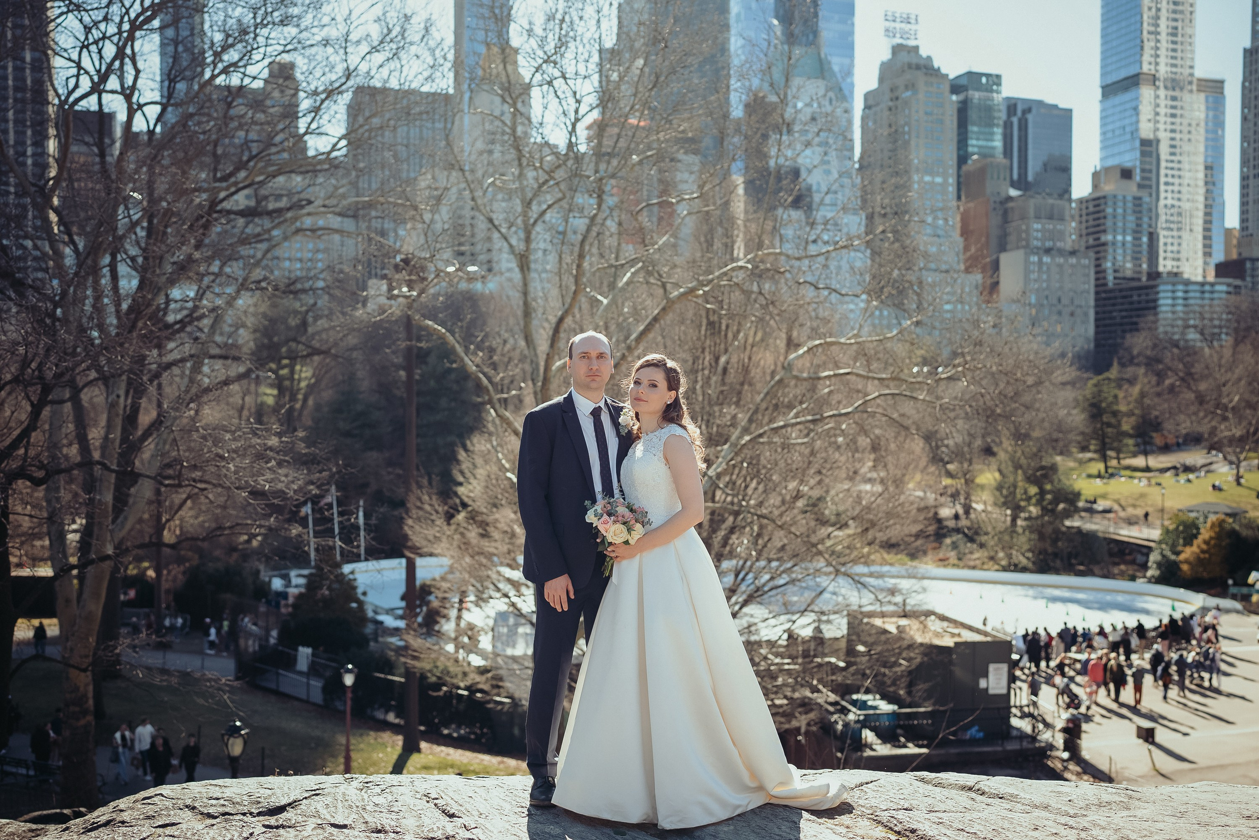 Elopement wedding in Central Park. Portrait and wedding photographer in New York