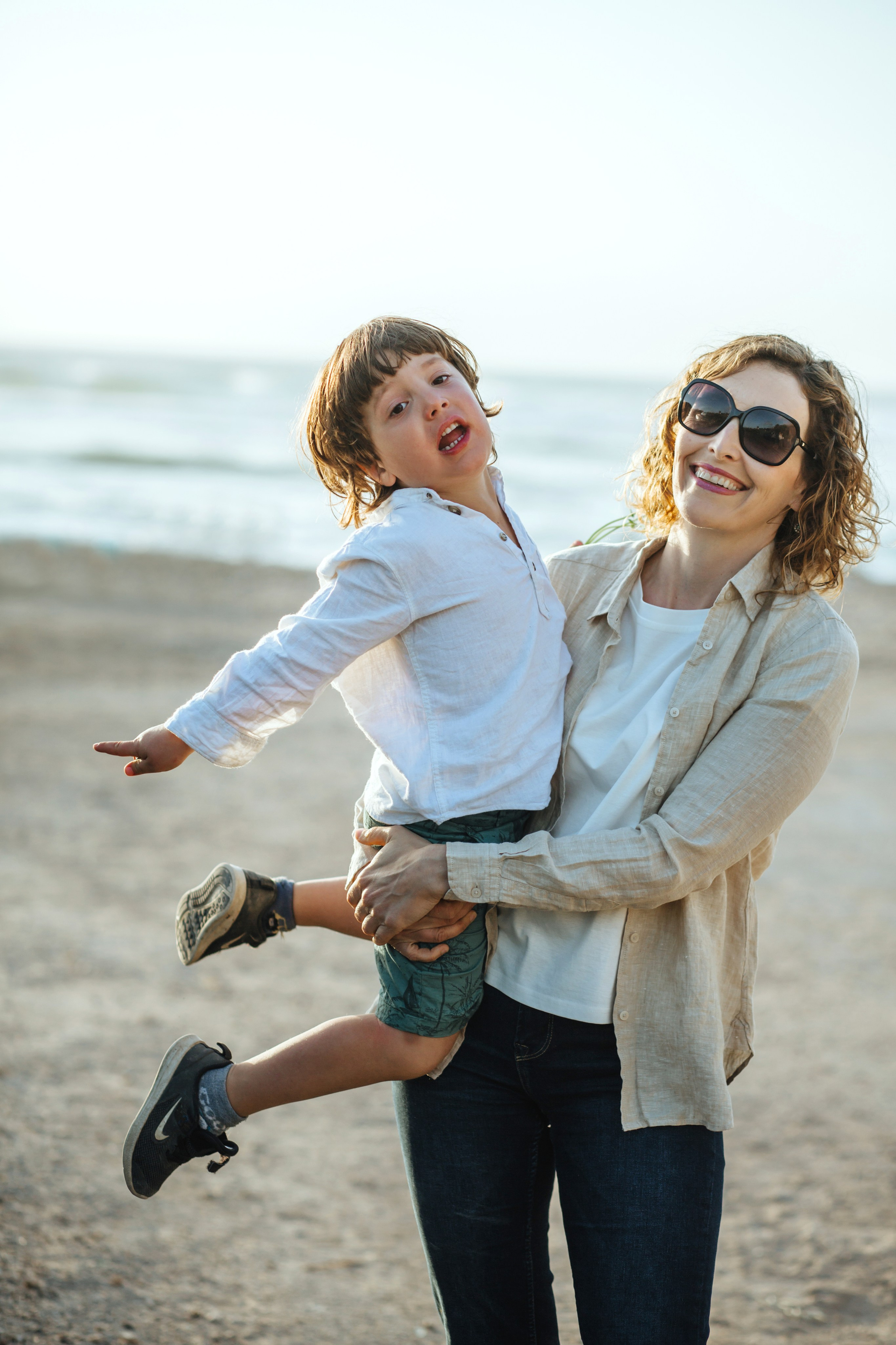 Family walk at Tel Shikmona. Family photographer in Israel