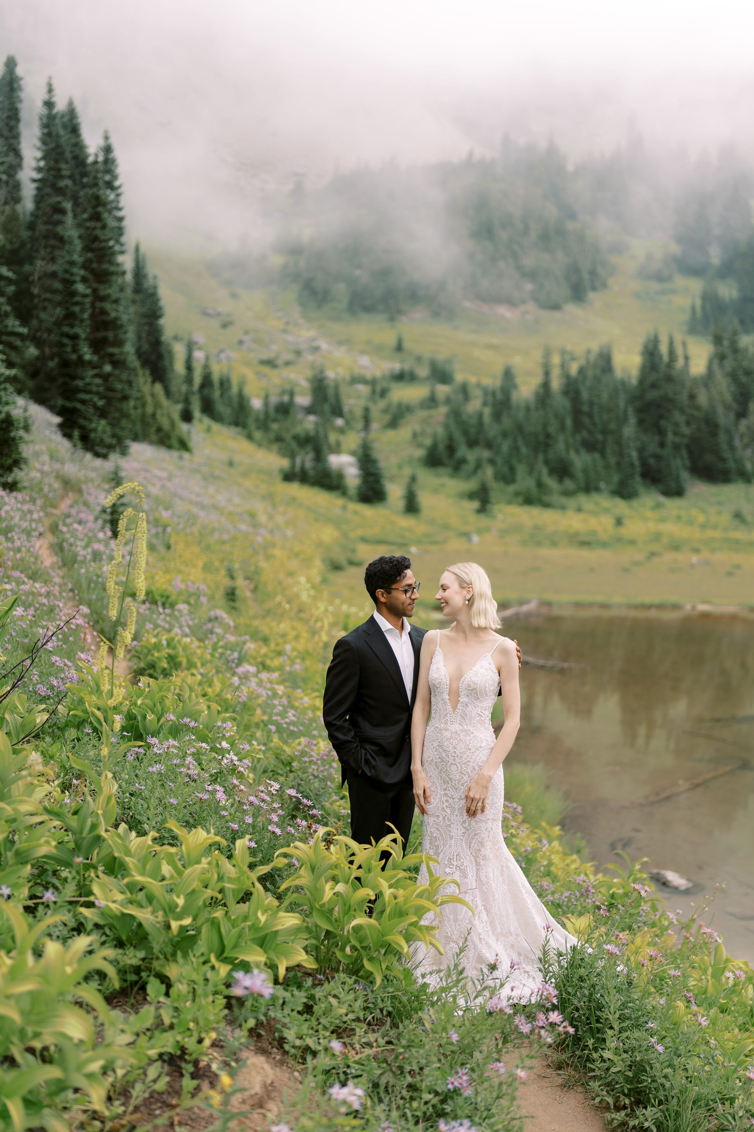 Rachel & Ryan Wedding photoshoot. August 2024. Little Tipsoo Lake, WA Day 2. EVAN ARISTOV WEDDING PHOTOGRAPHY — Seattle Wedding Photographer