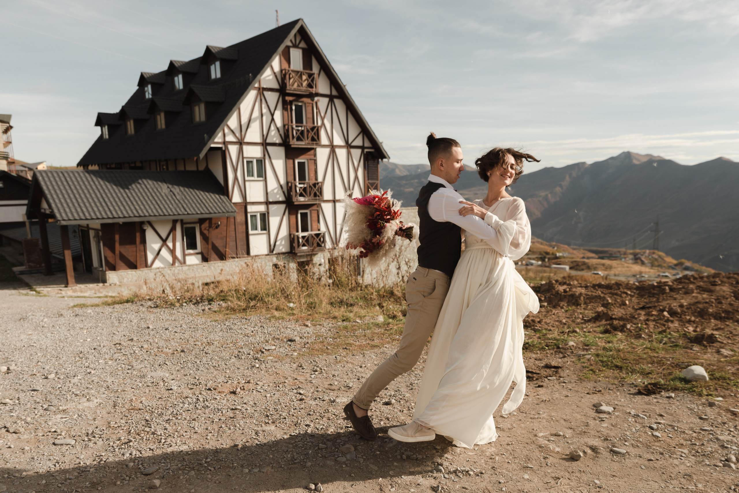 Wedding in Gudauri. Wedding photographer in Georgia, Tbilisi Arina Krasnikova