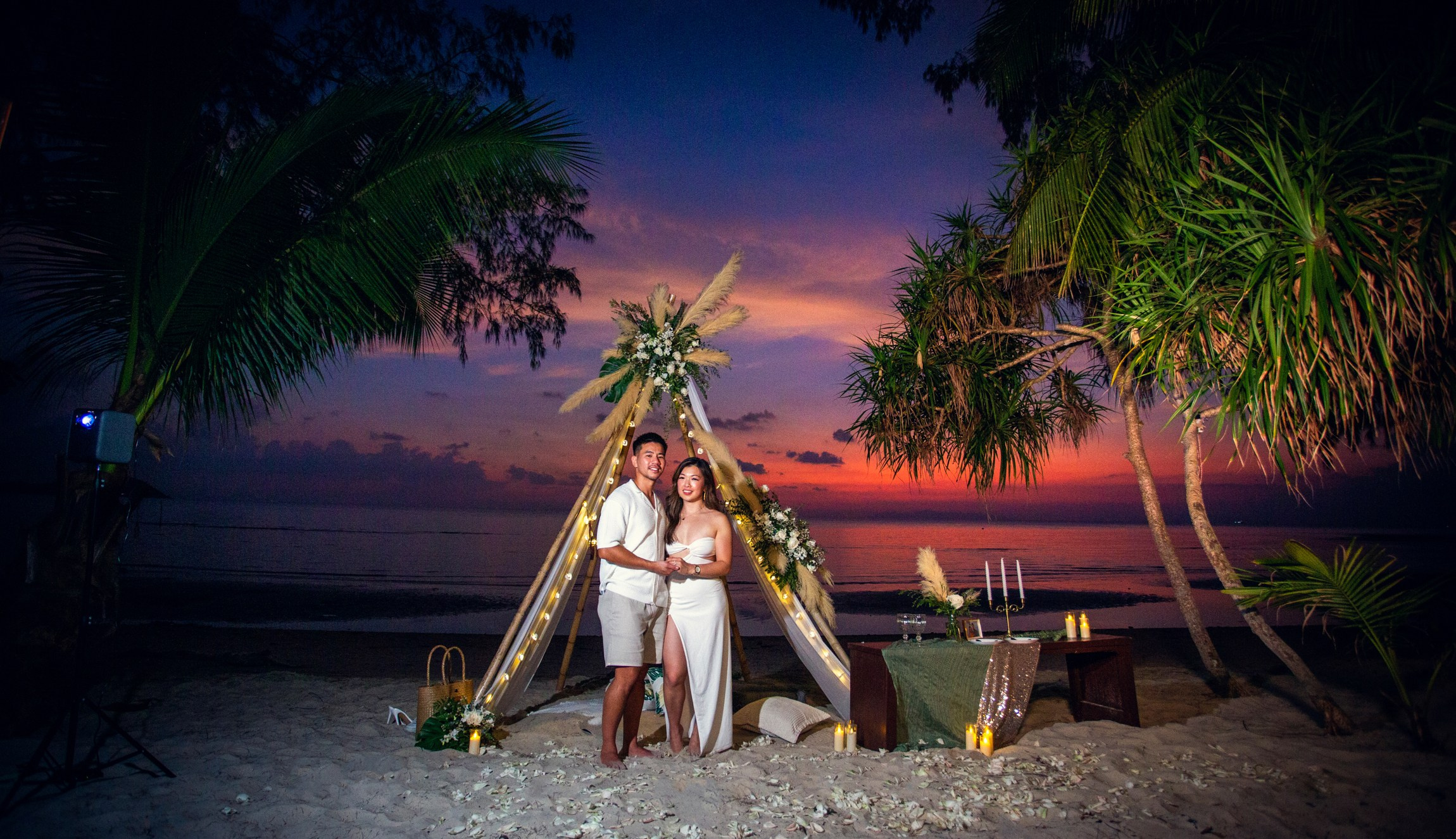 Romantic proposal on Koh Samui, Thailand