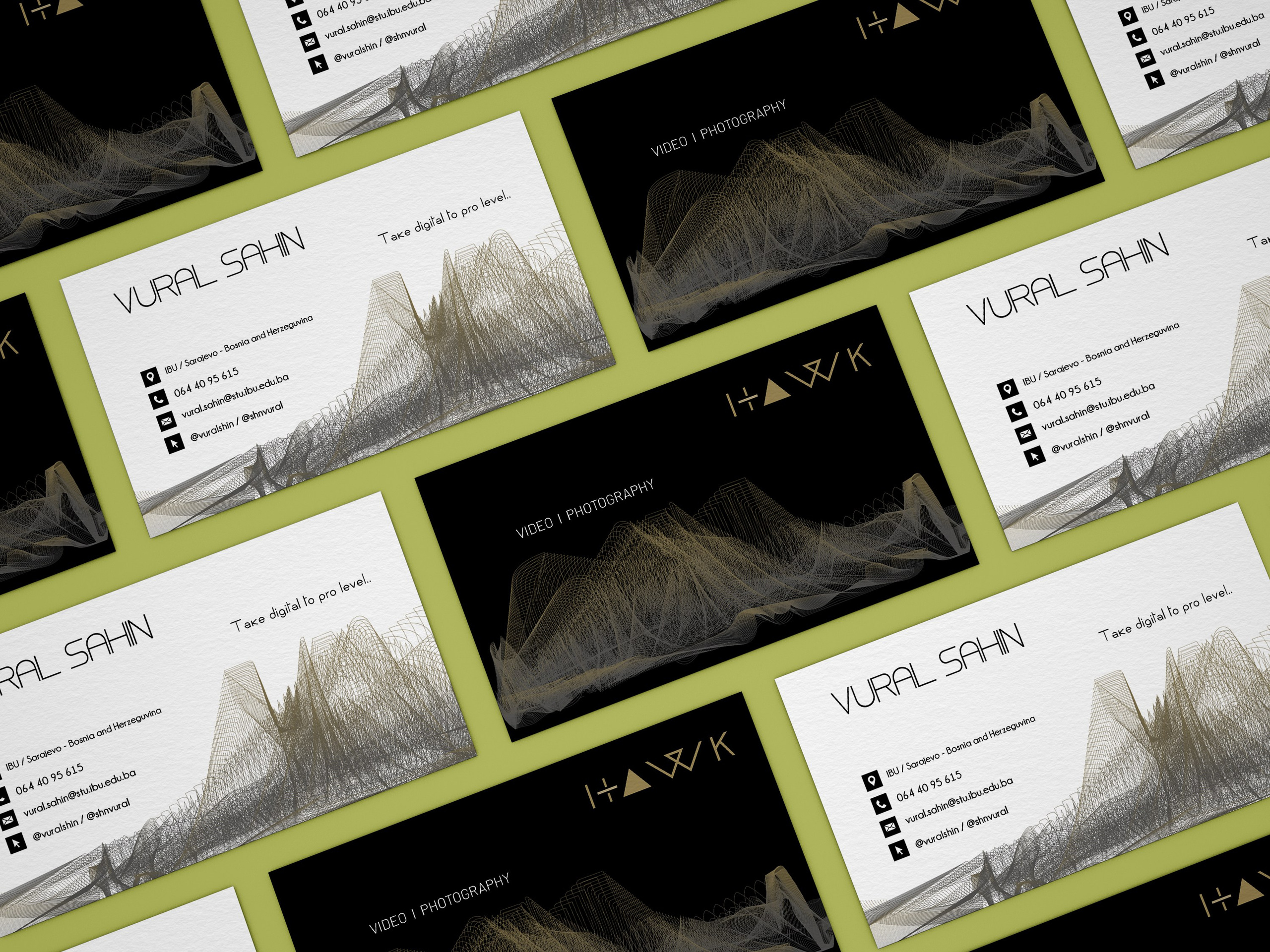 BUSINESS CARD DESIGN. Vural Sahin I Photography & Videography