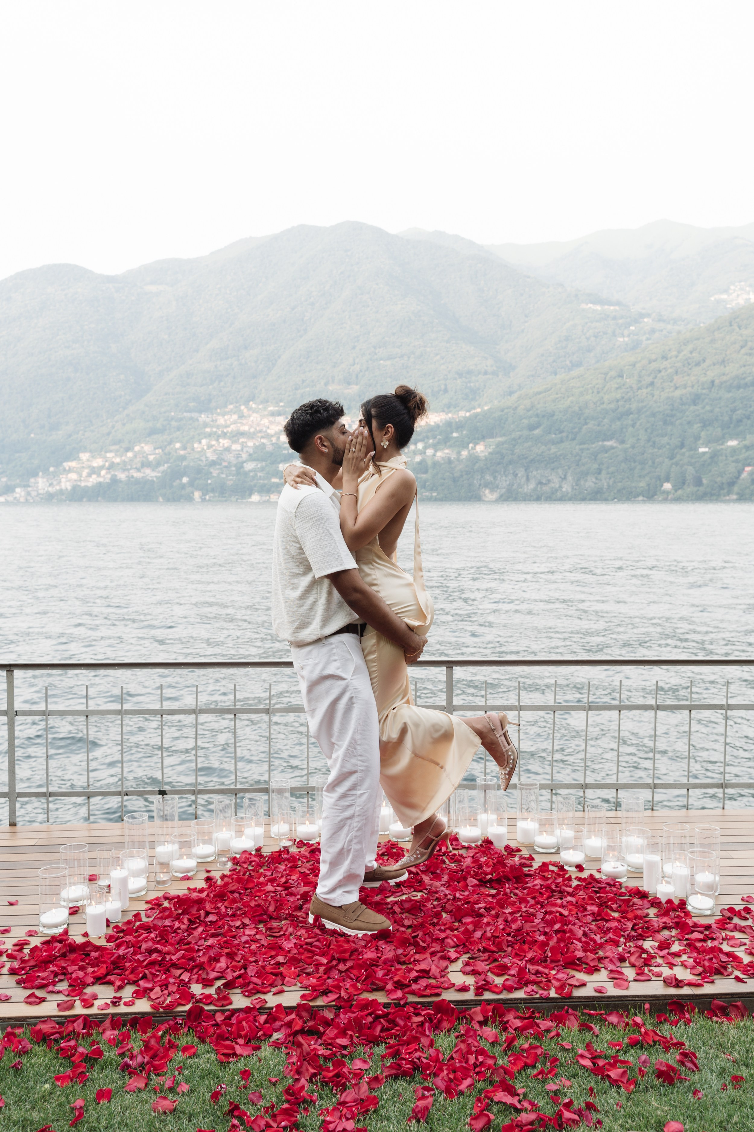 Lake Como Romantic Proposal. Lake Como Proposal Photographer | Surprise Proposals & Engagements