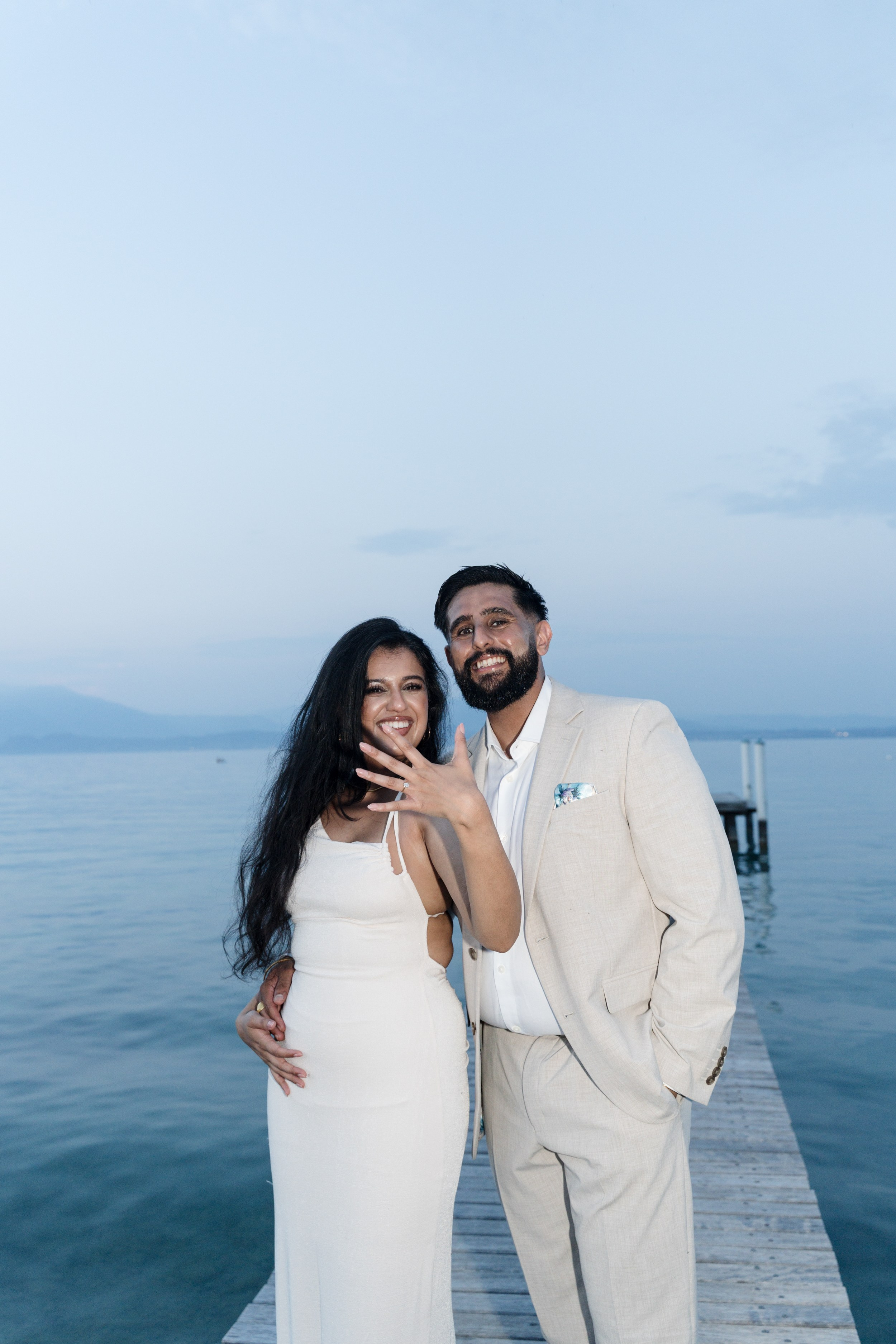 Lake Garda Rooftop Proposal. Lake Como Proposal Photographer | Surprise Proposals & Engagements