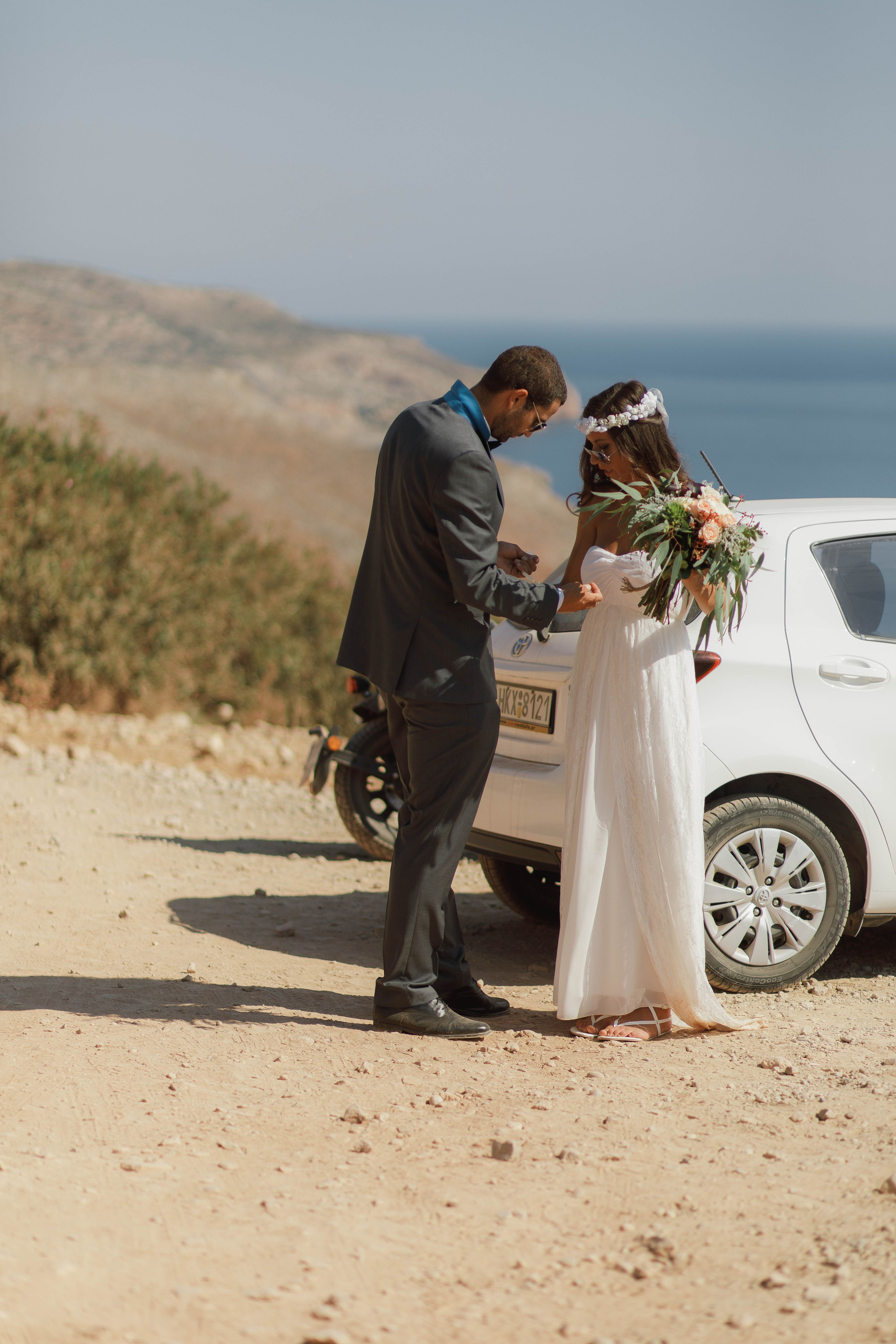 Marino & Steffi, Crete. Denny Savon — Photographer in Santorini | Weddings, Love Stories & Flying Dress