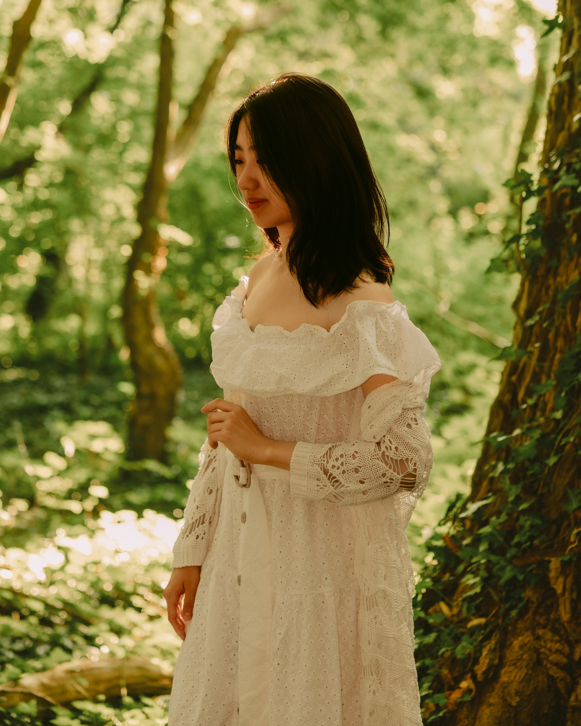 Dreamy Portrait Photoshoot in Kralingse Bos, Rotterdam — White Dress & Magic Light. Romantic & Soulful Photography by Natalia Olhova in Rotterdam