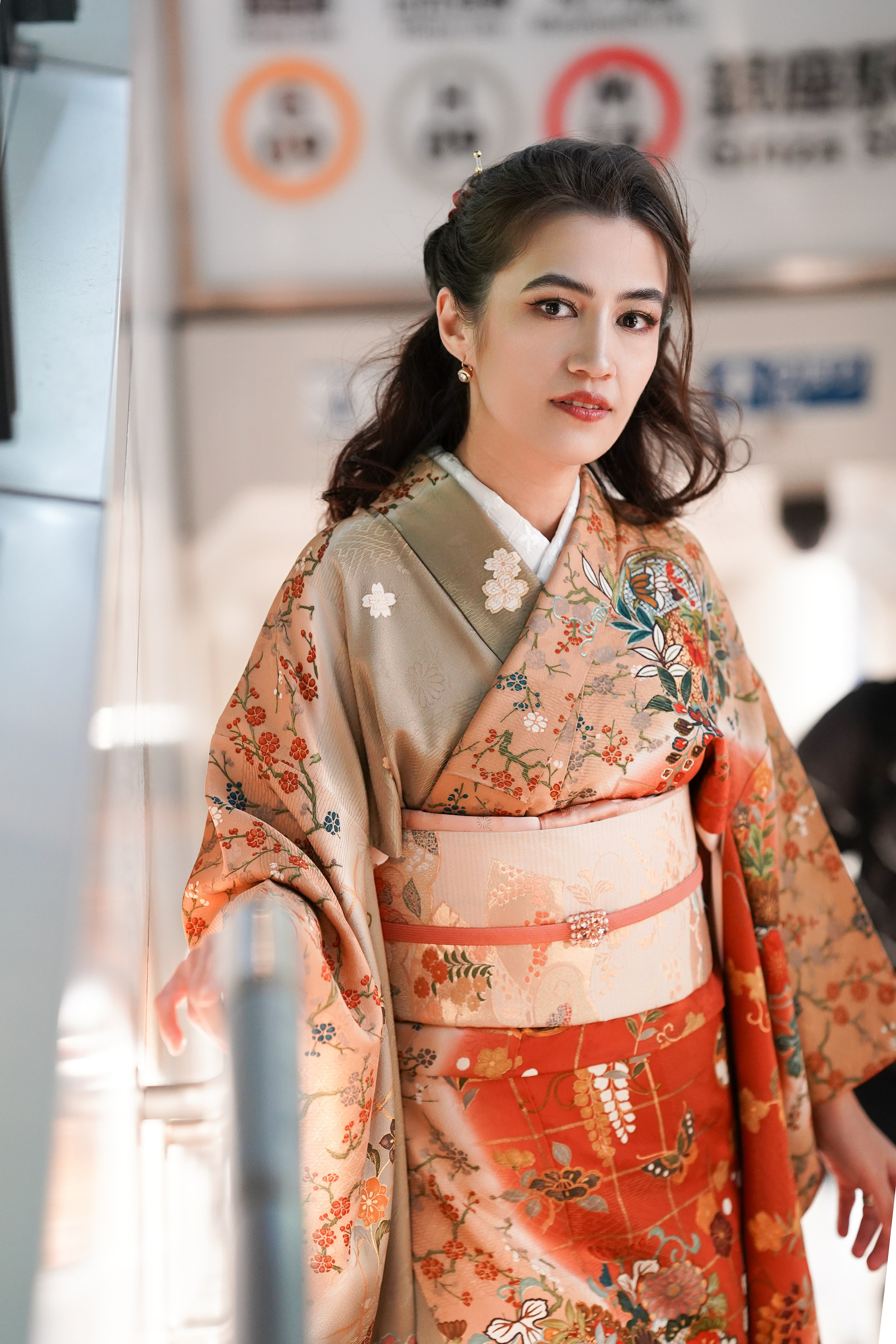 Вечерняя съёмка в Кимоно в Токио. Фотограф в Токио Япония