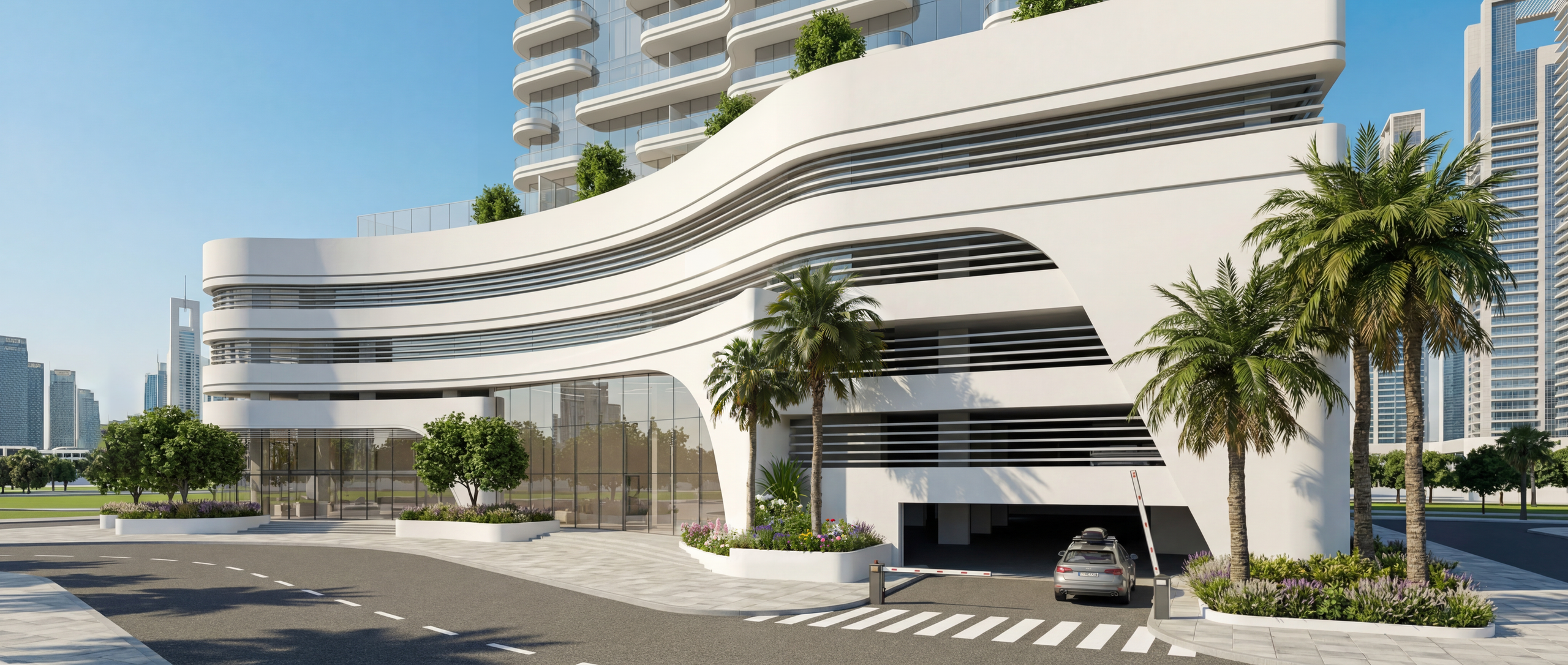 Main Entrance Area. Society House. 3D Visualizer and Ai Creator in Dubai, UAE