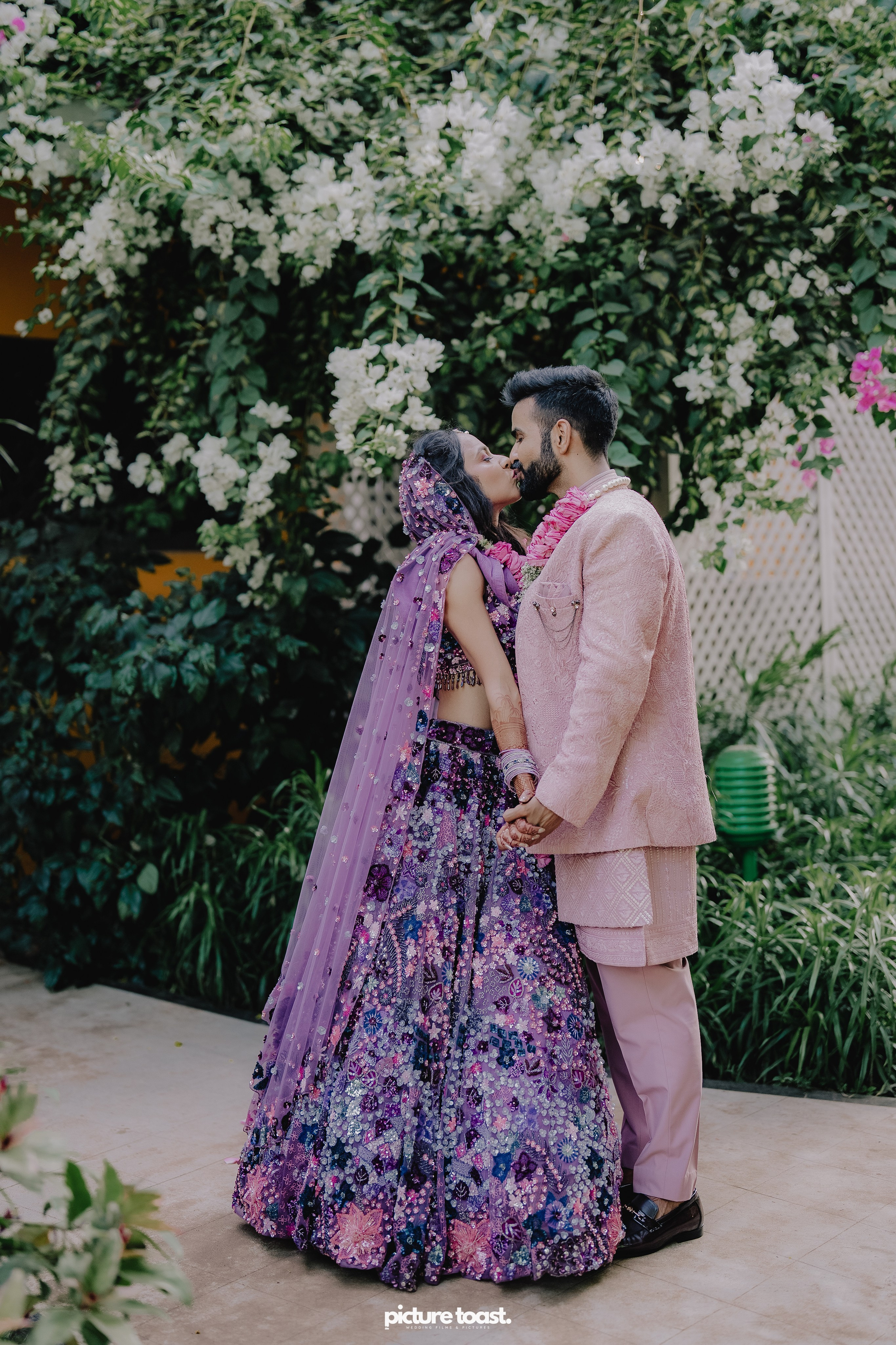 Varamala Ft. Barbie & Aneesh. Fine art Wedding Photographers in India & Canada