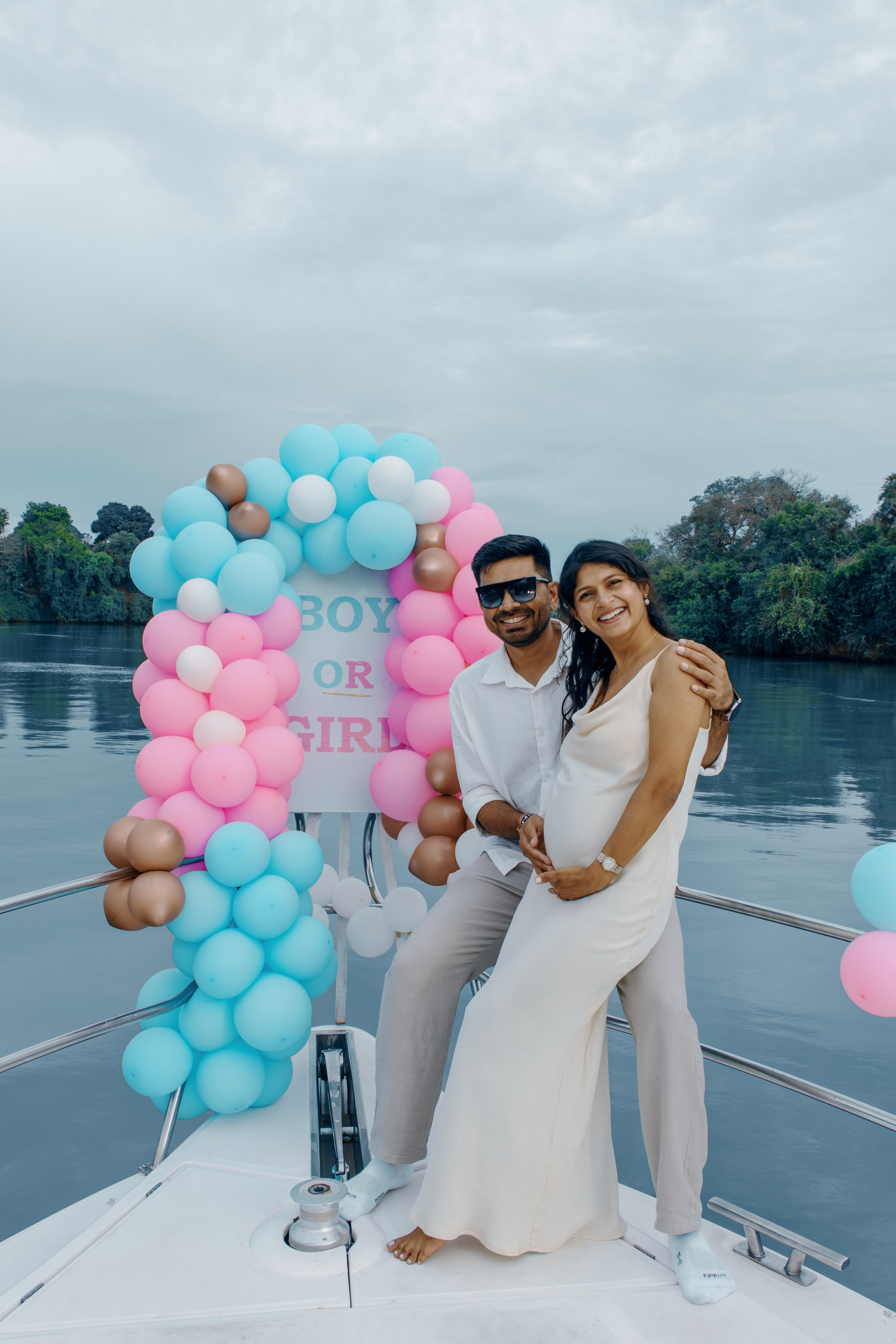 Gender Reveal Yacht Shoot. A creative consultant based in Mombasa, Kenya