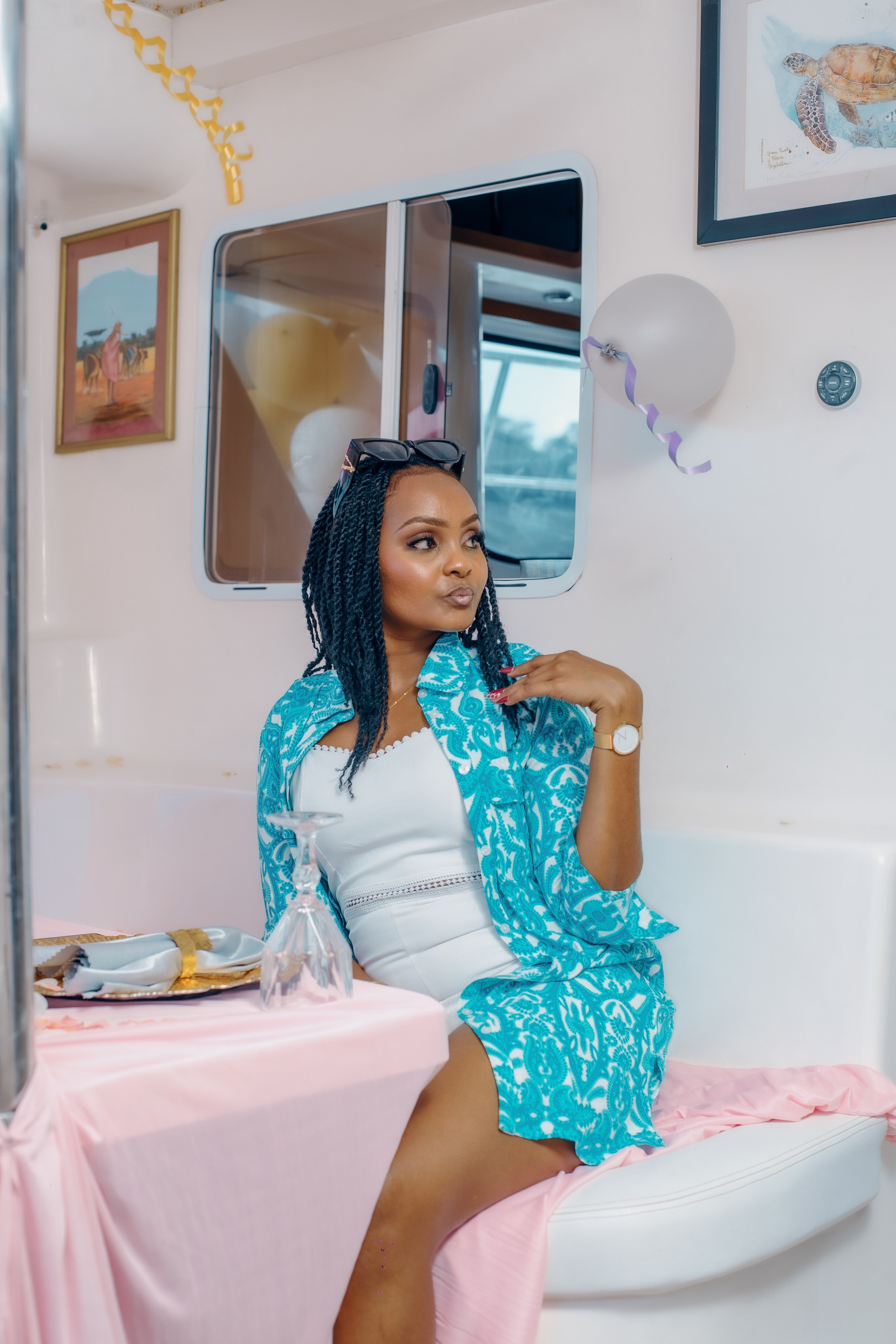 Hilda’s Birthday Yacht ride session. A creative consultant based in Mombasa, Kenya
