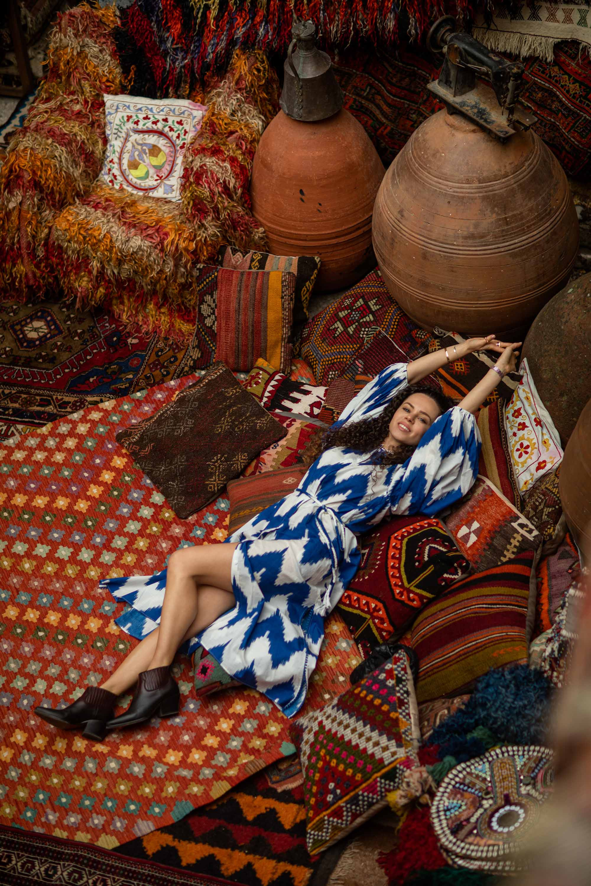 Solo Photoshoot in Kayseri with Wild Horse Herds. Julia Ganch I Fashion Wedding Photography I Cappadocia Turkey