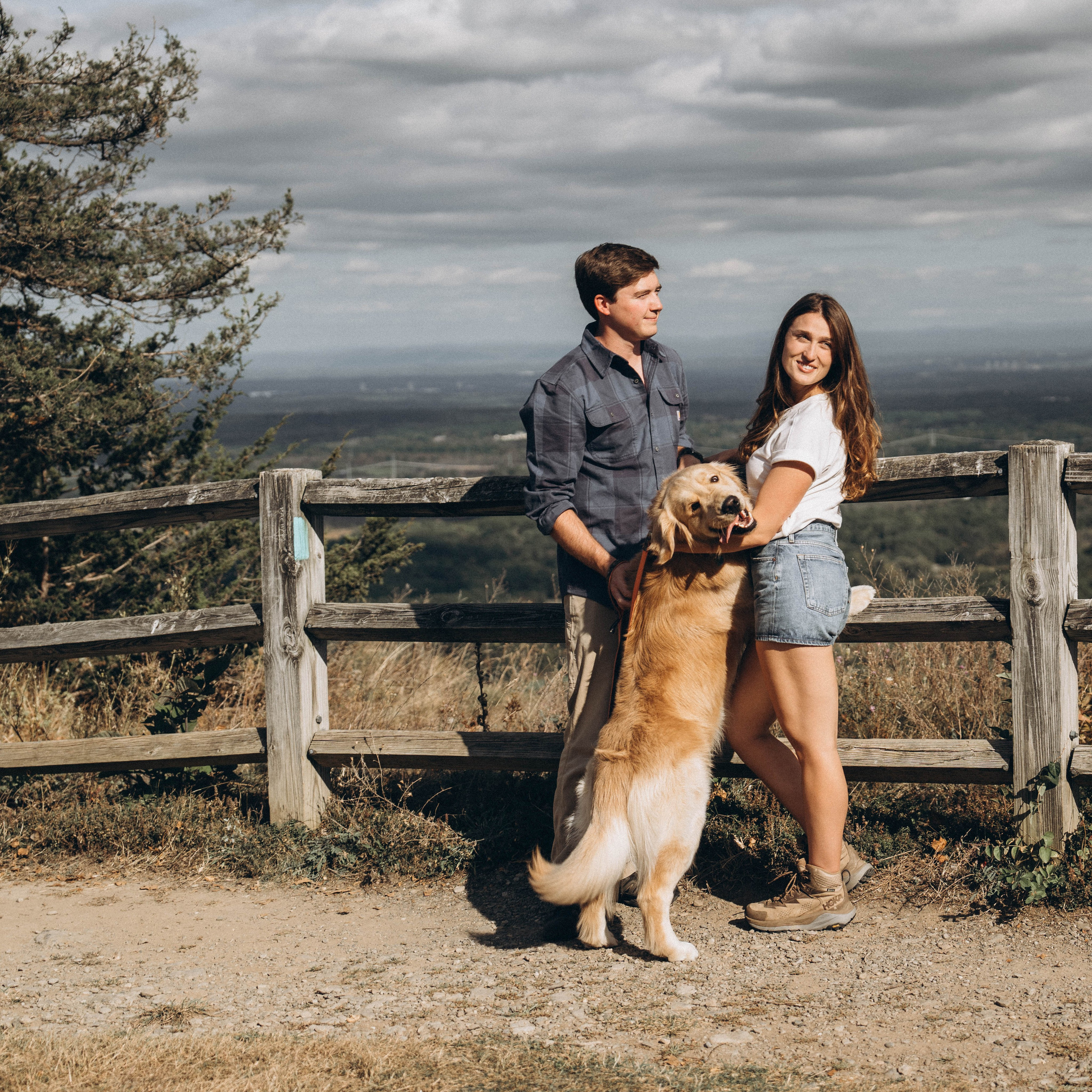 Documentary-style candid of bride laughing with groom at Gore Mountain