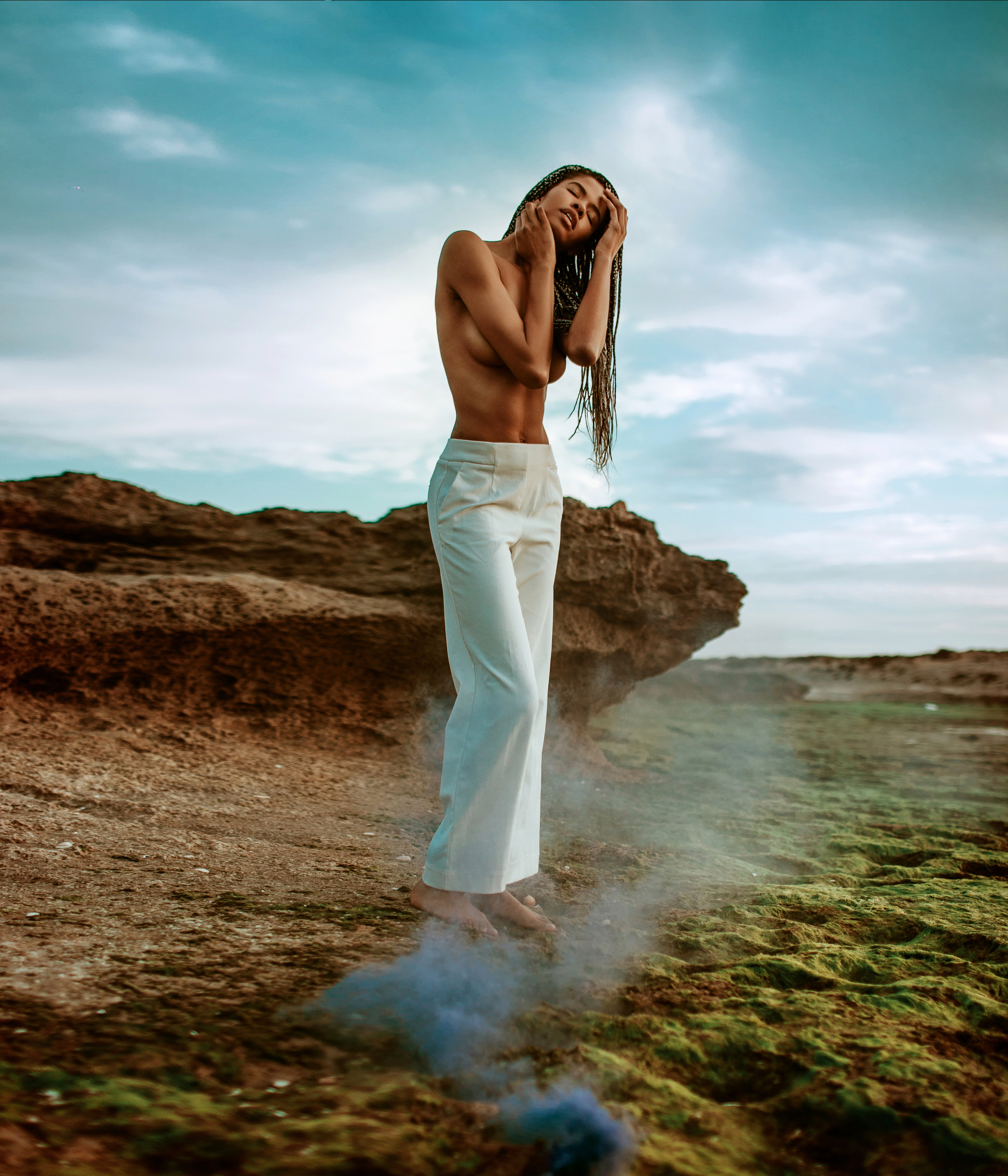 Model Tiffany Baker in Israel, HaBonim Beach. George TLV — Professional photographer and retoucher in Israel