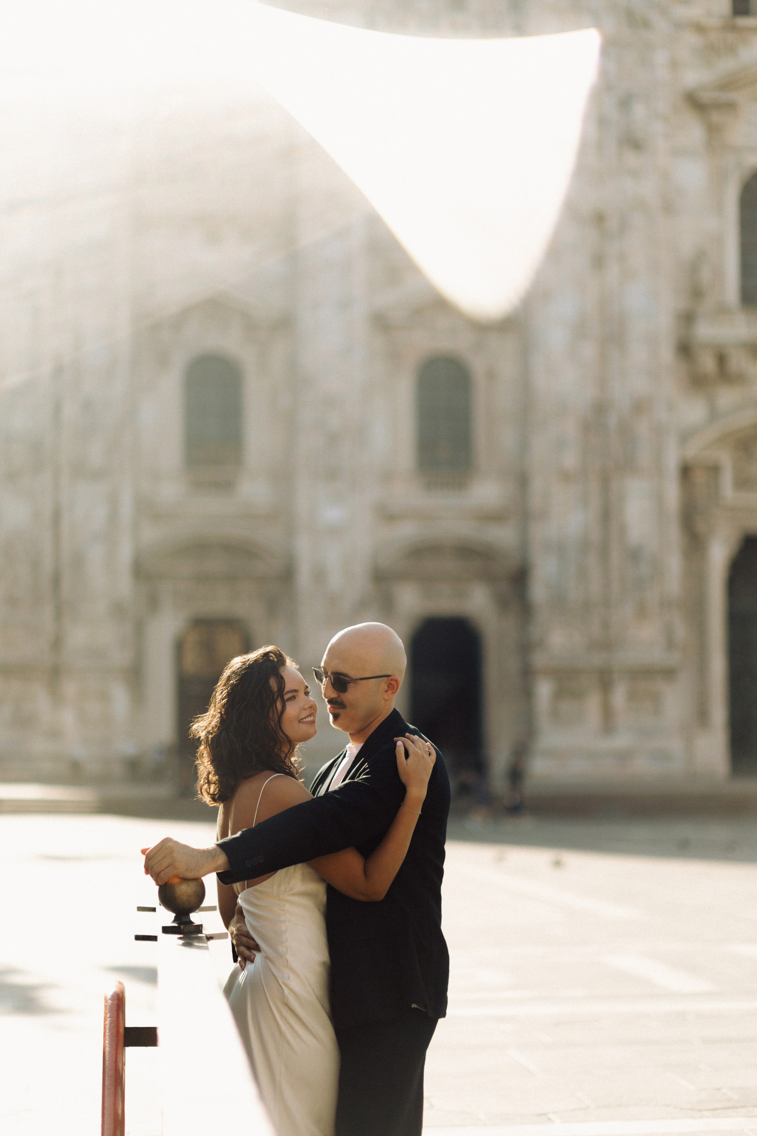Love story photos at Duomo di Milano Italy