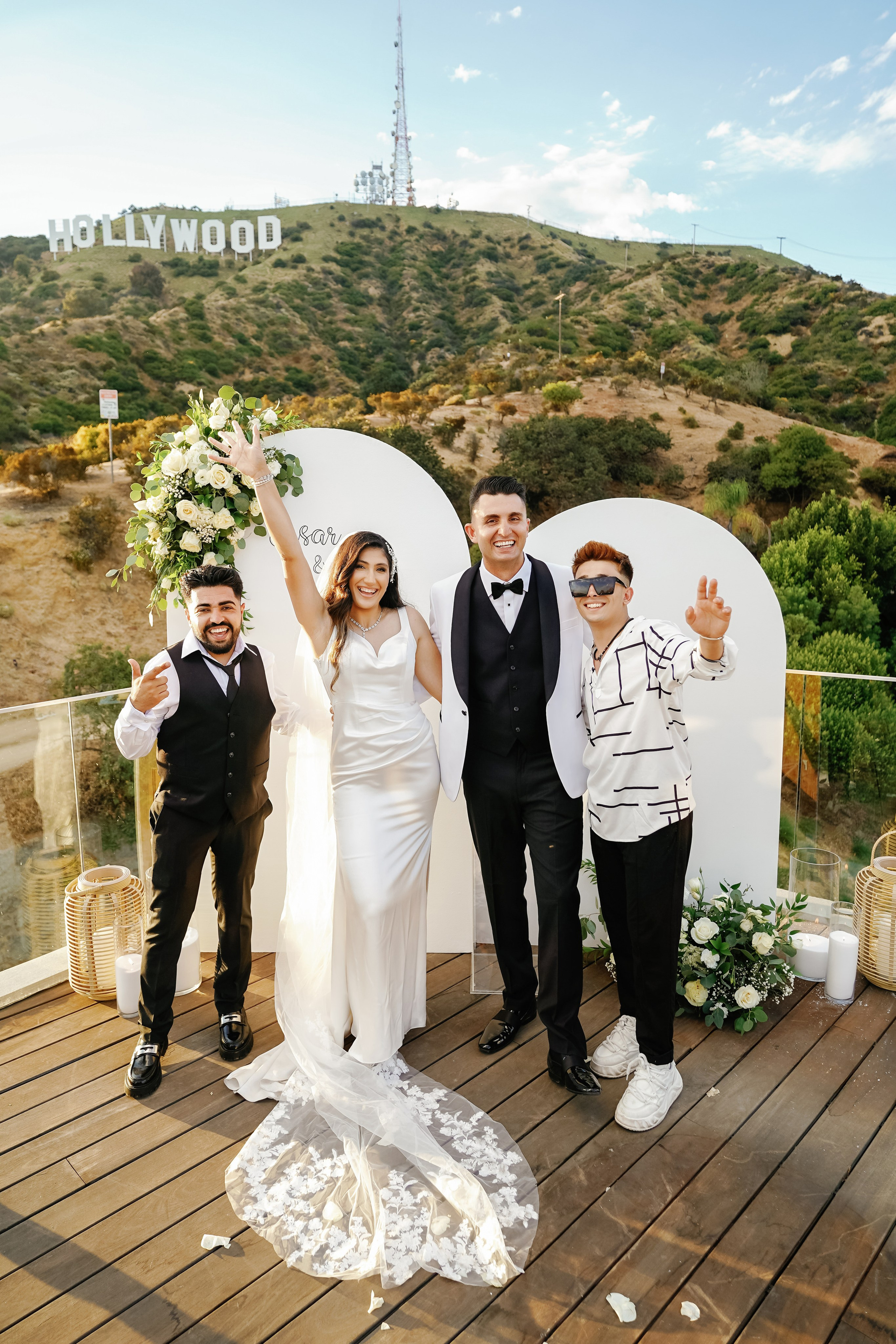 Wedding at the Hollywood Sign Venue, Los Angeles, California. Wedding Photography & Videography Team in California, Los Angeles, San Francisco, San Diego and Travel