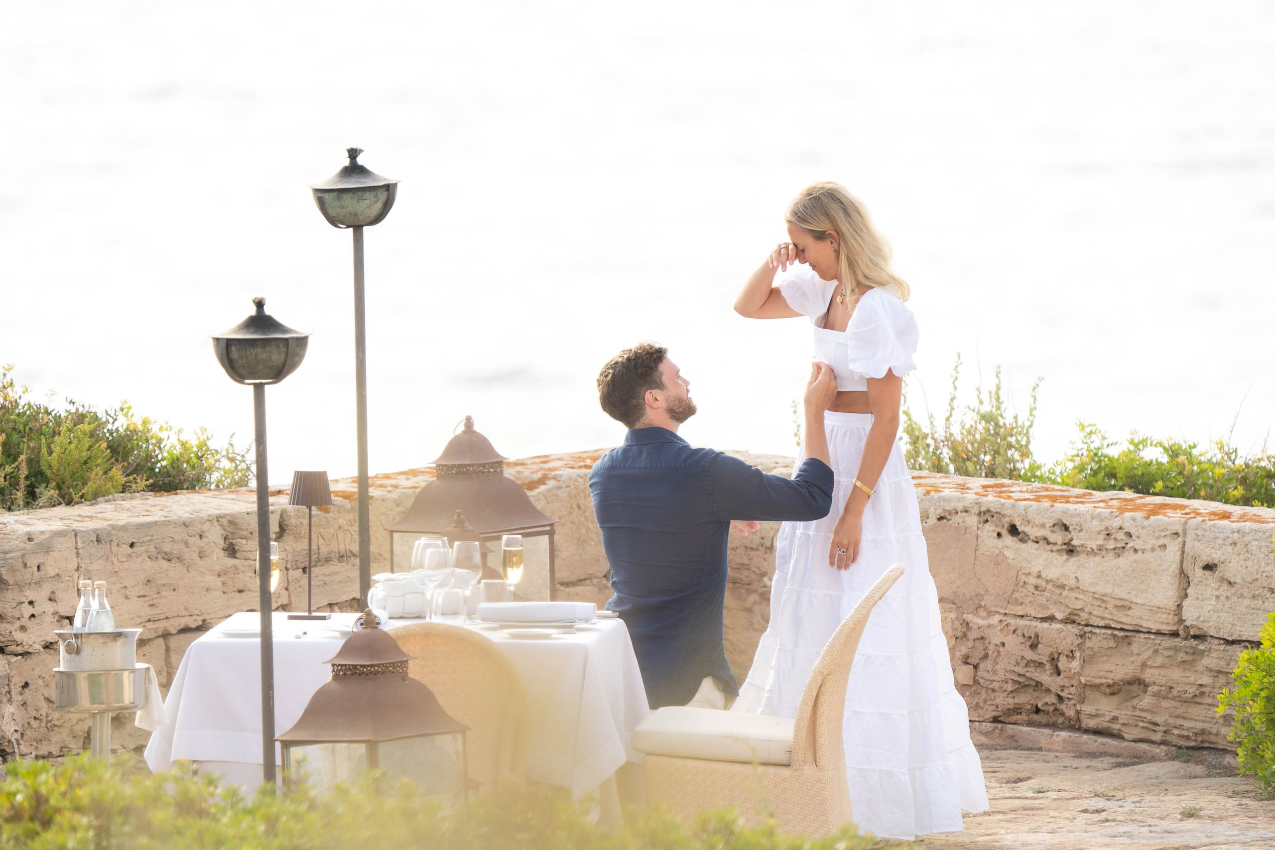 Cap Rocat Wedding Venue has an impressive backdrop for Wedding proposals.