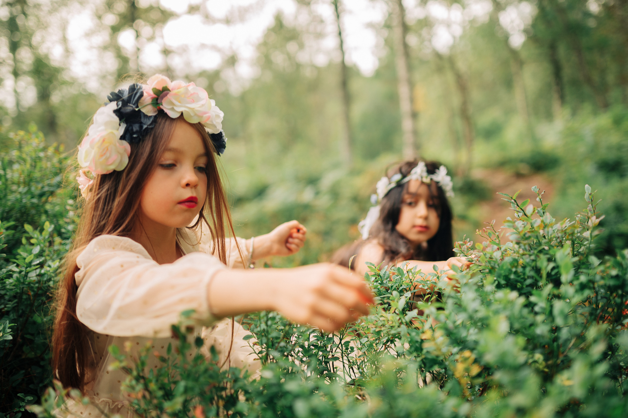 jenter i skogen fotografering molde barne fotograf
