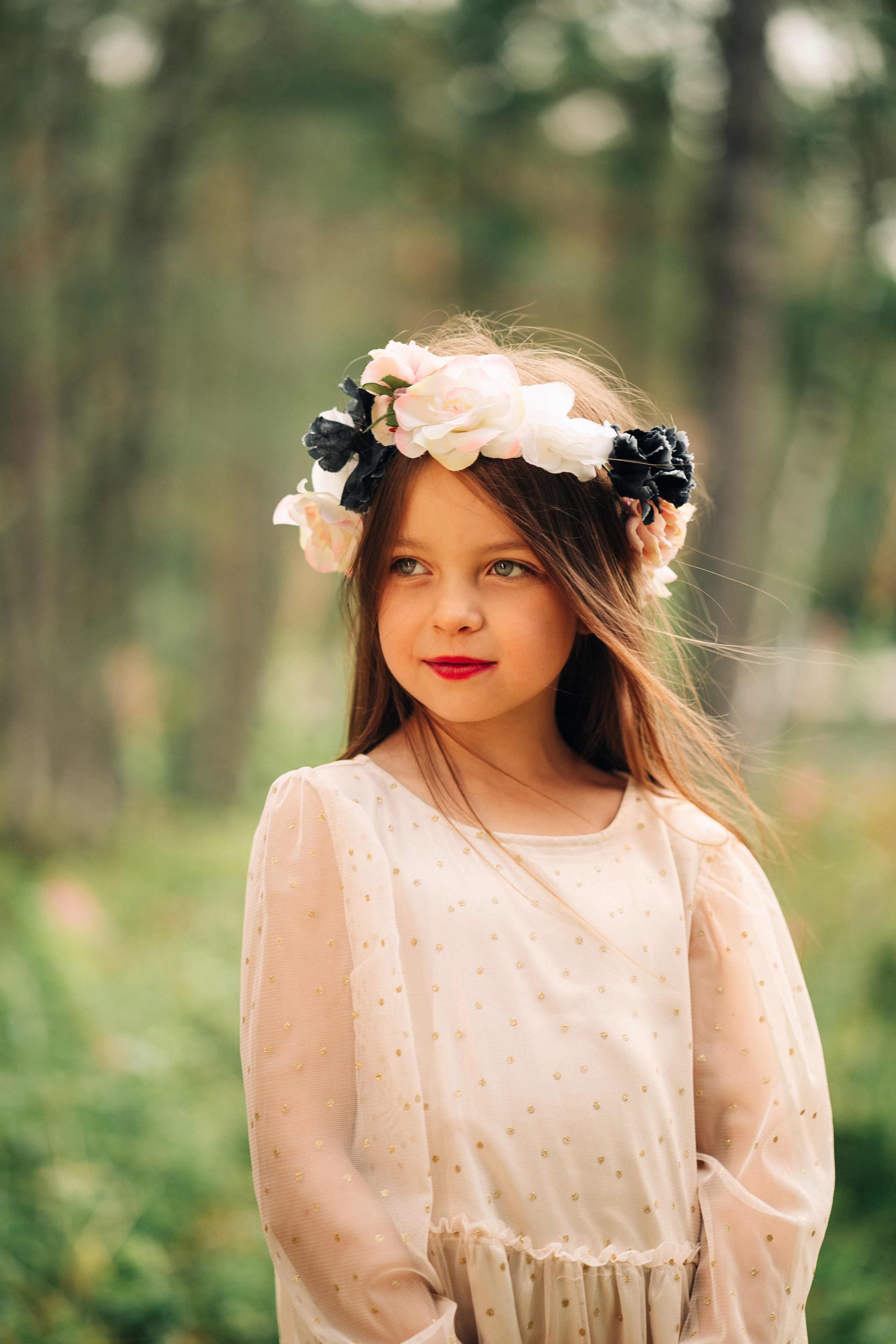 foto barn bilder fotografering jente skog portrett