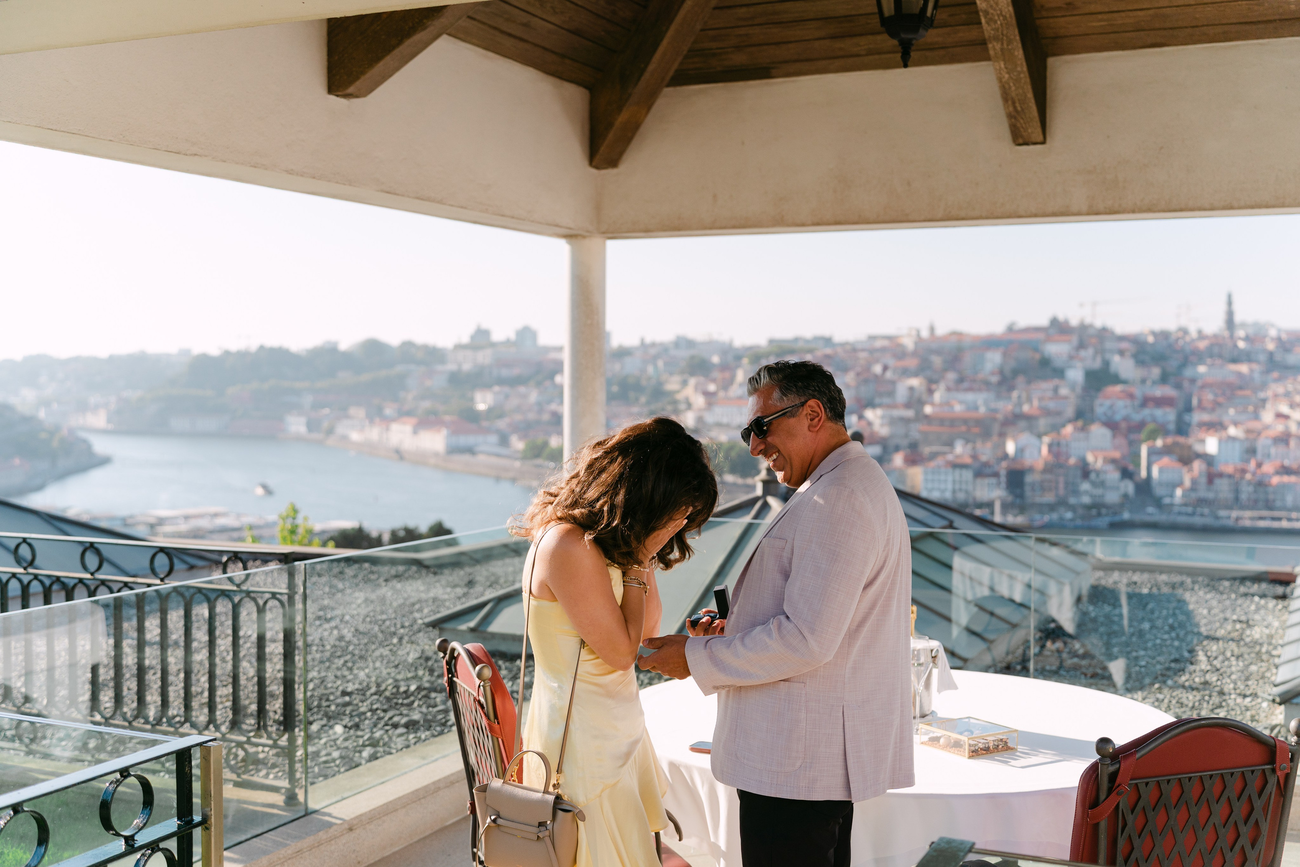 Wedding Proposal at Yeatman Hotel. Wedding and couple photographer in Porto