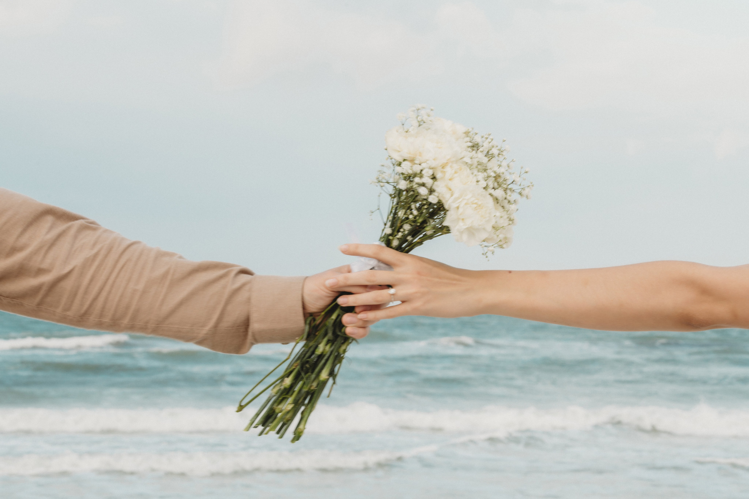 engagement photoshoot on the Lido Beach Florida